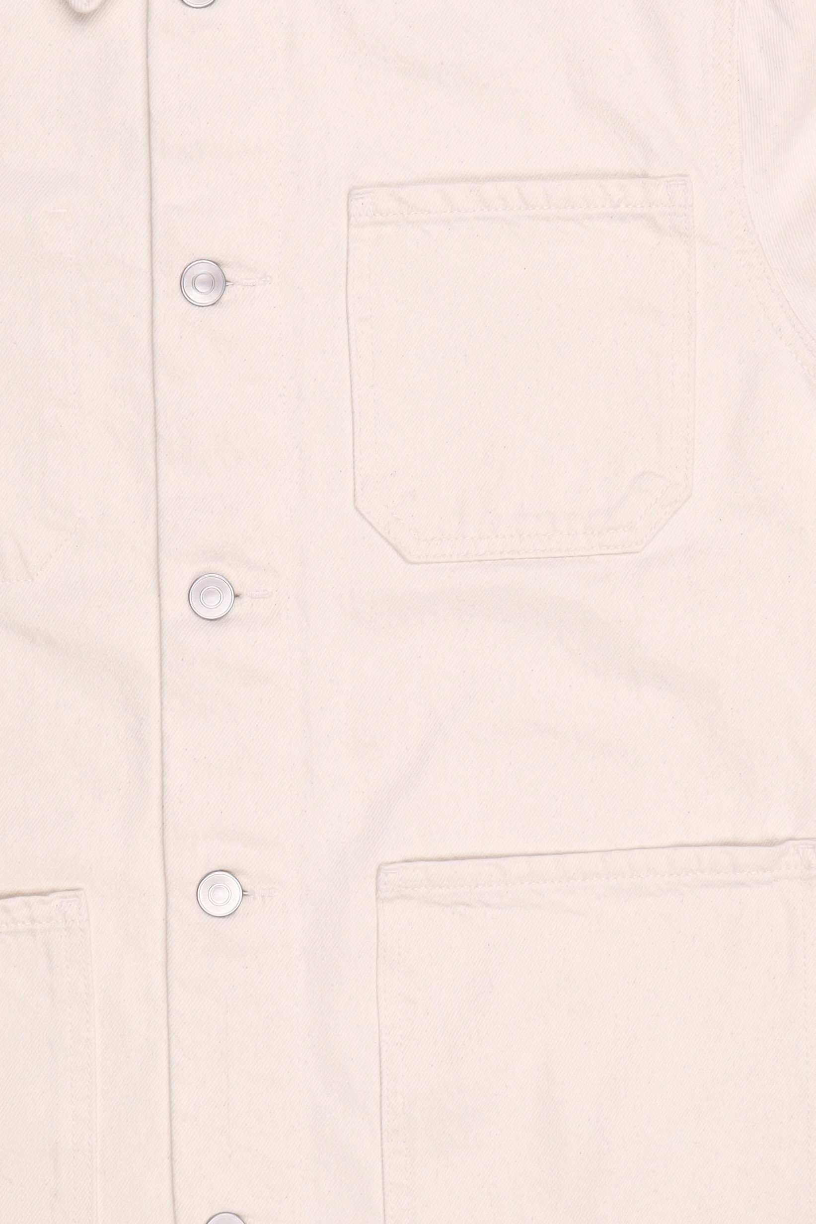 Men Plain Denim Jacket Shirt, Light Beige