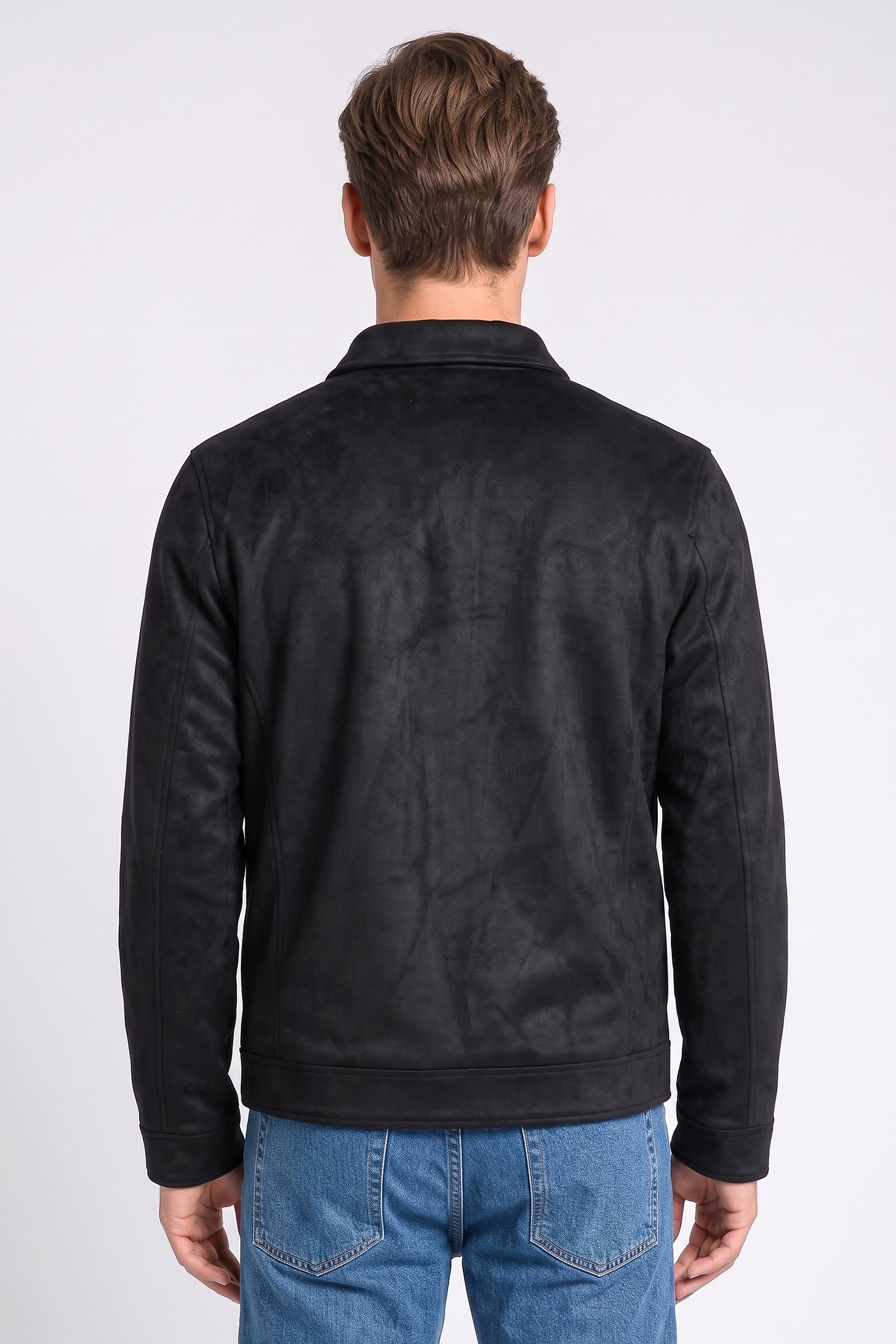 Men Textured Softshell Jacket, Black