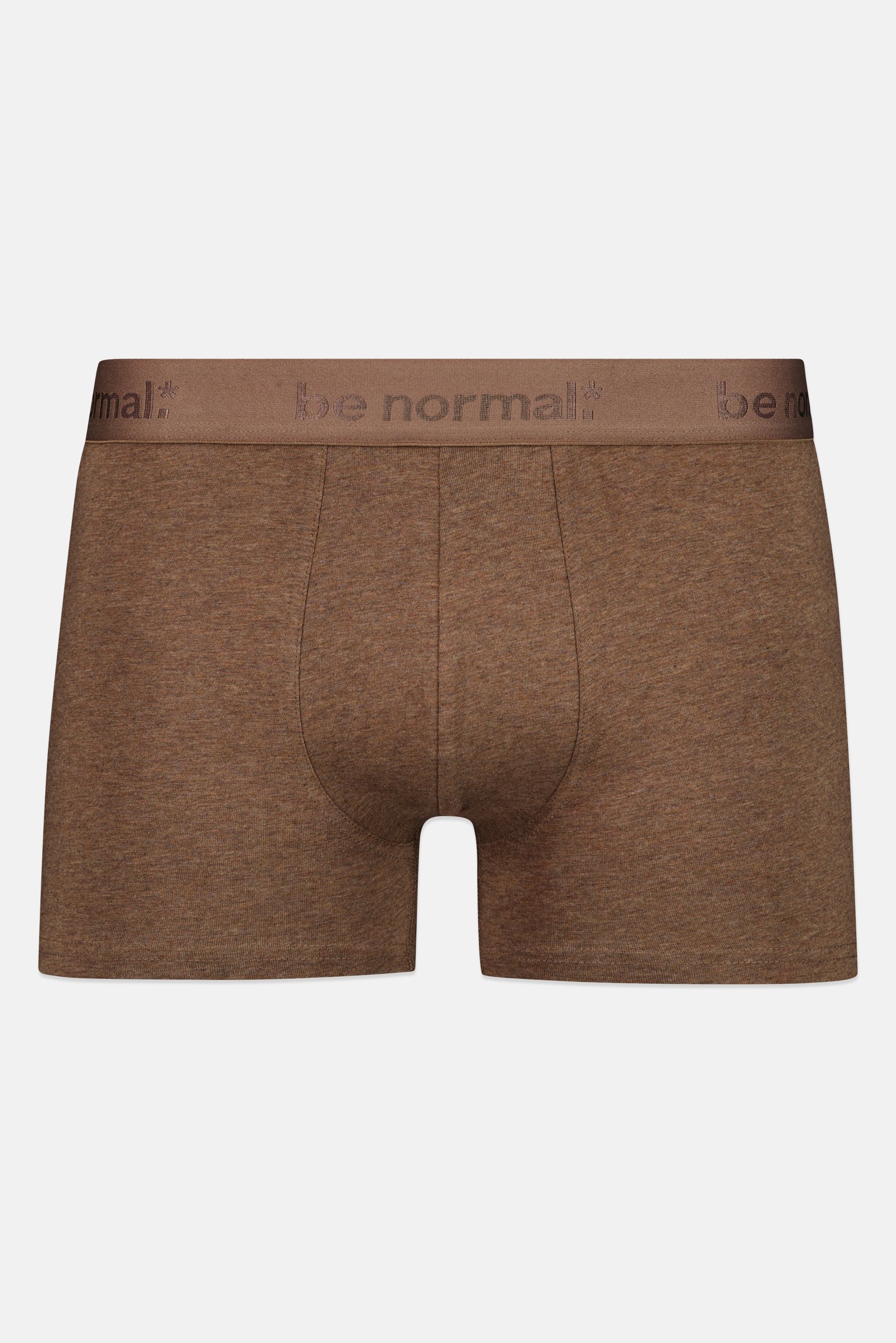 Men Embroidered Pull On Boxer Shorts, Heather Brown