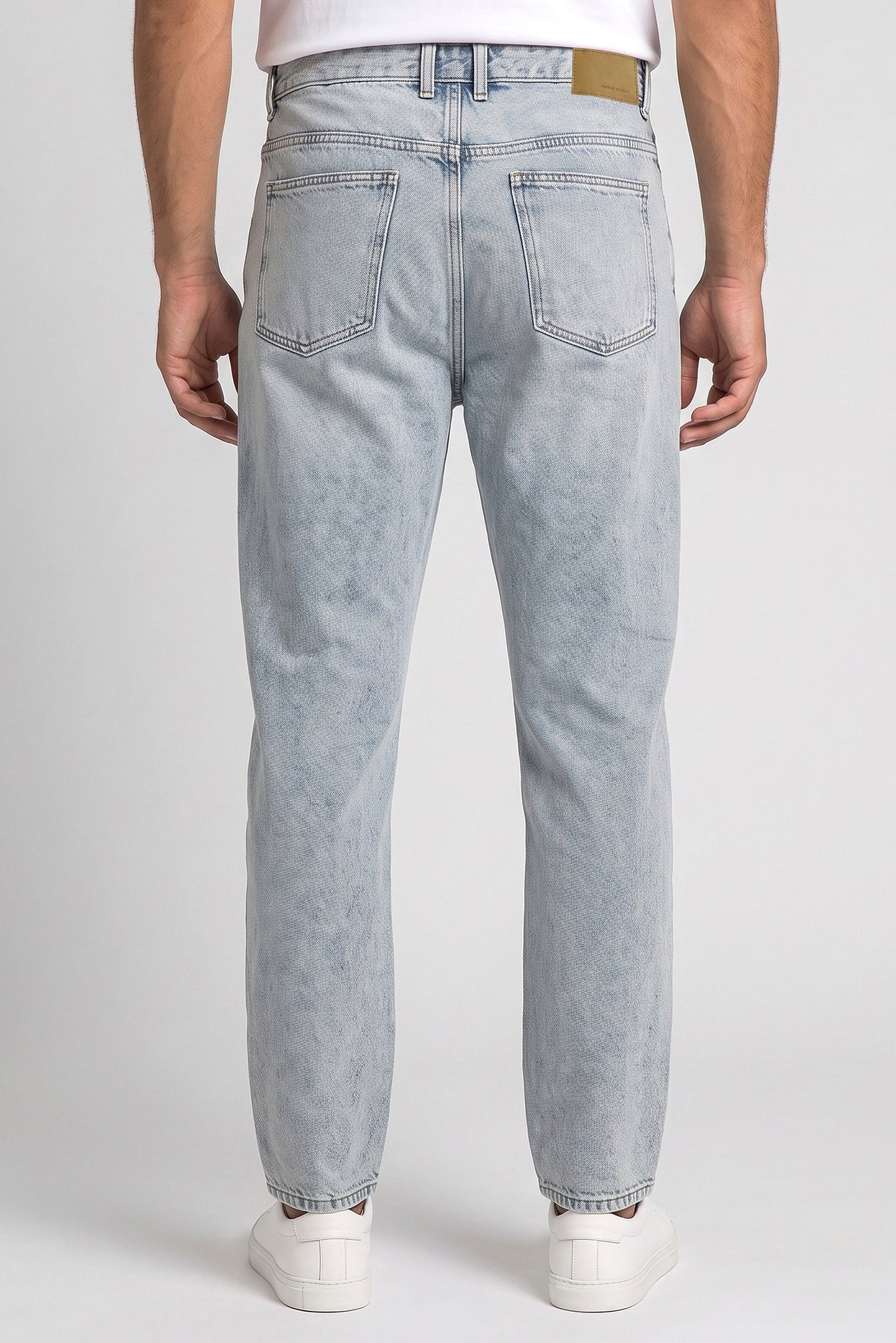 Men Regular Fit Washed Non Stretchable Jeans, Light Blue