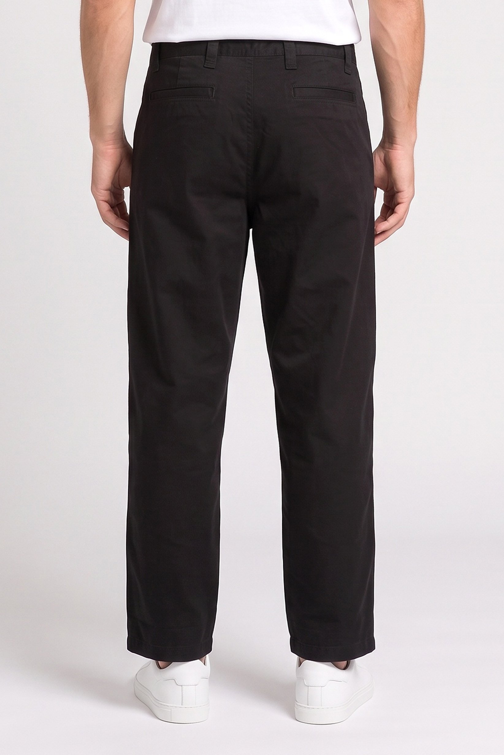 Men Baggy Fit Solid Non-Stretchable Jeans, Black