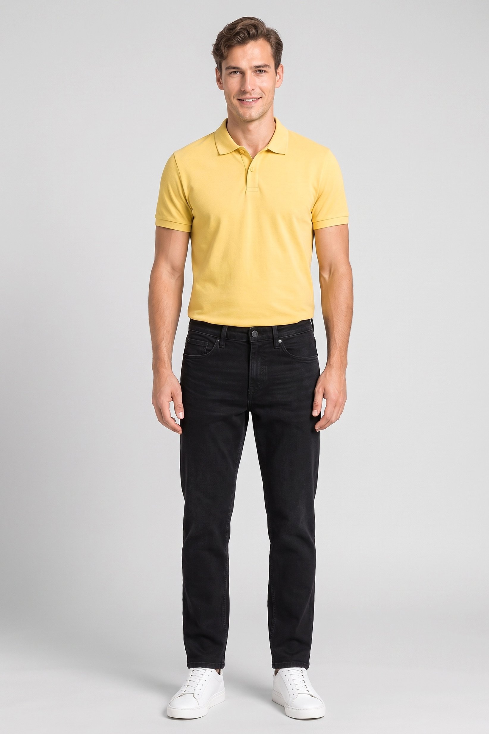 Men Loose Fit Washed Stretchable Denim Jeans, Faded Black