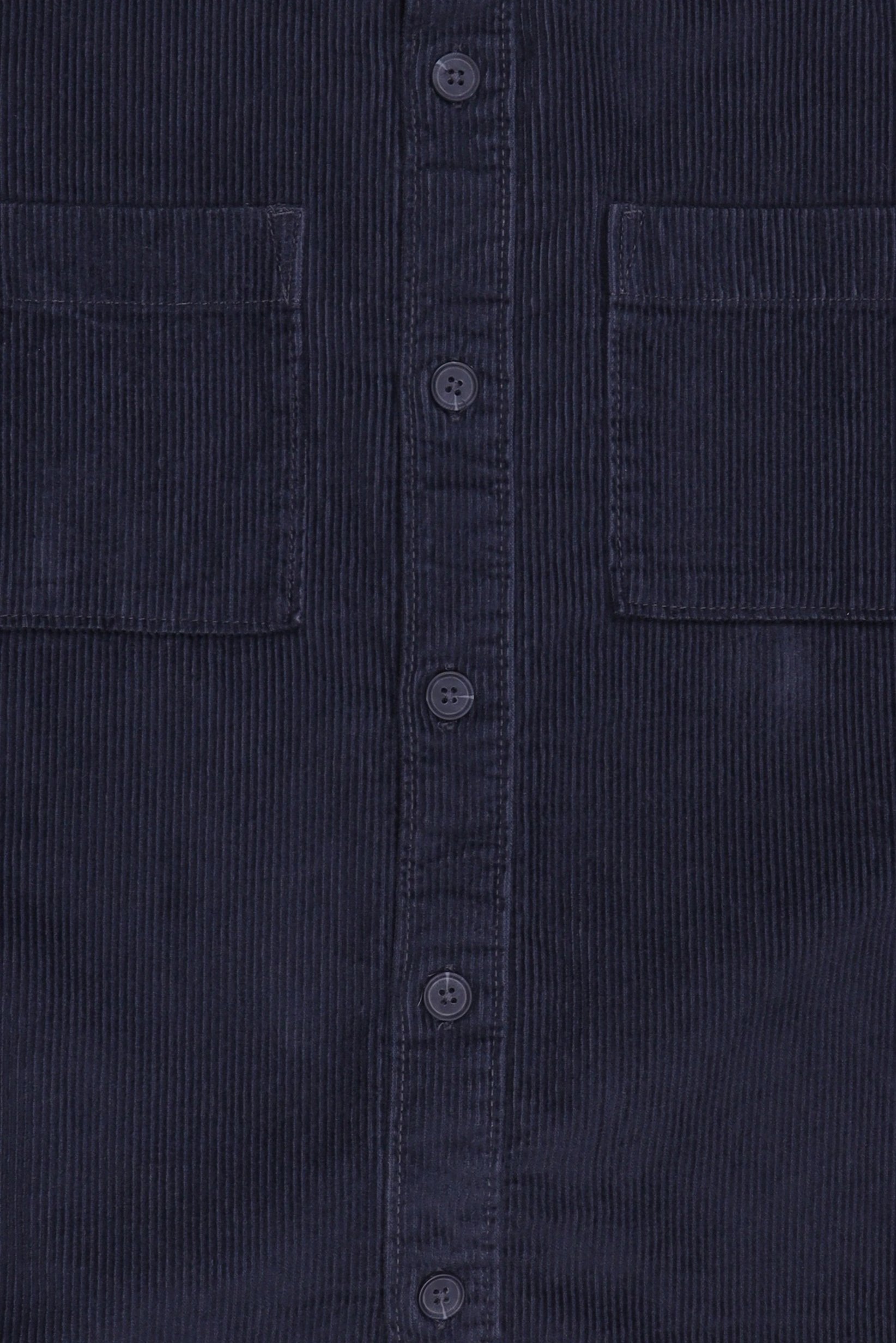 Men Oversized Fit Corduroy Long Sleeve Casual Shirt, Navy