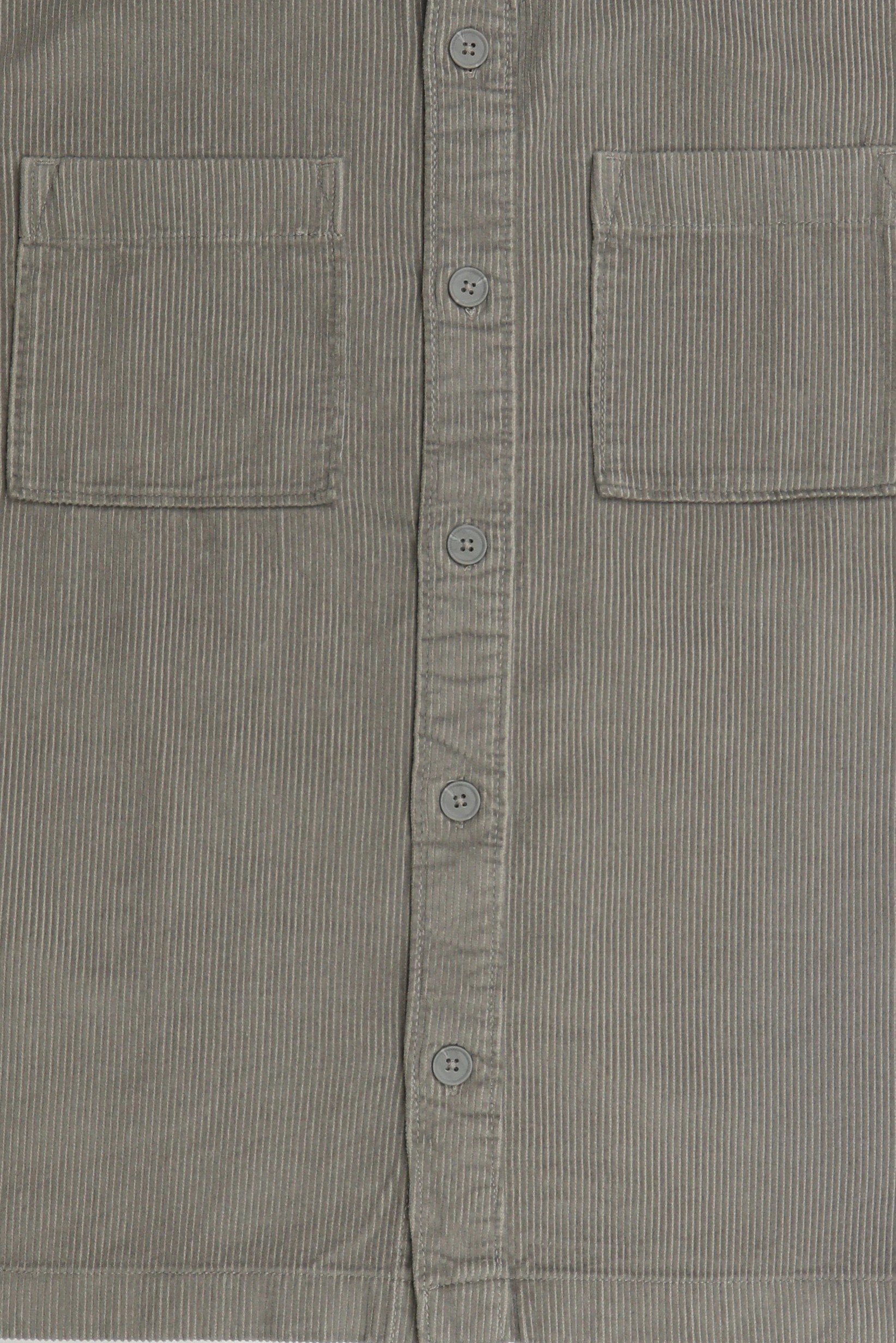 Men Regular Fit Long Sleeve Corduroy Casual Shirt, Grey