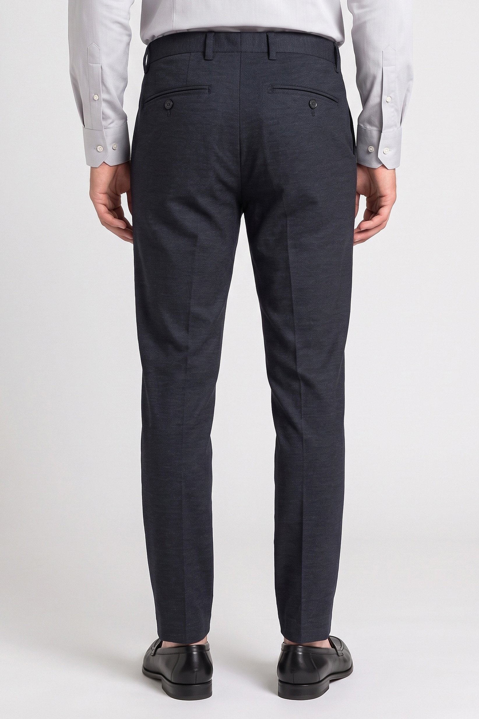 Men Slim Fit Textured Chino Pants, Dark Navy