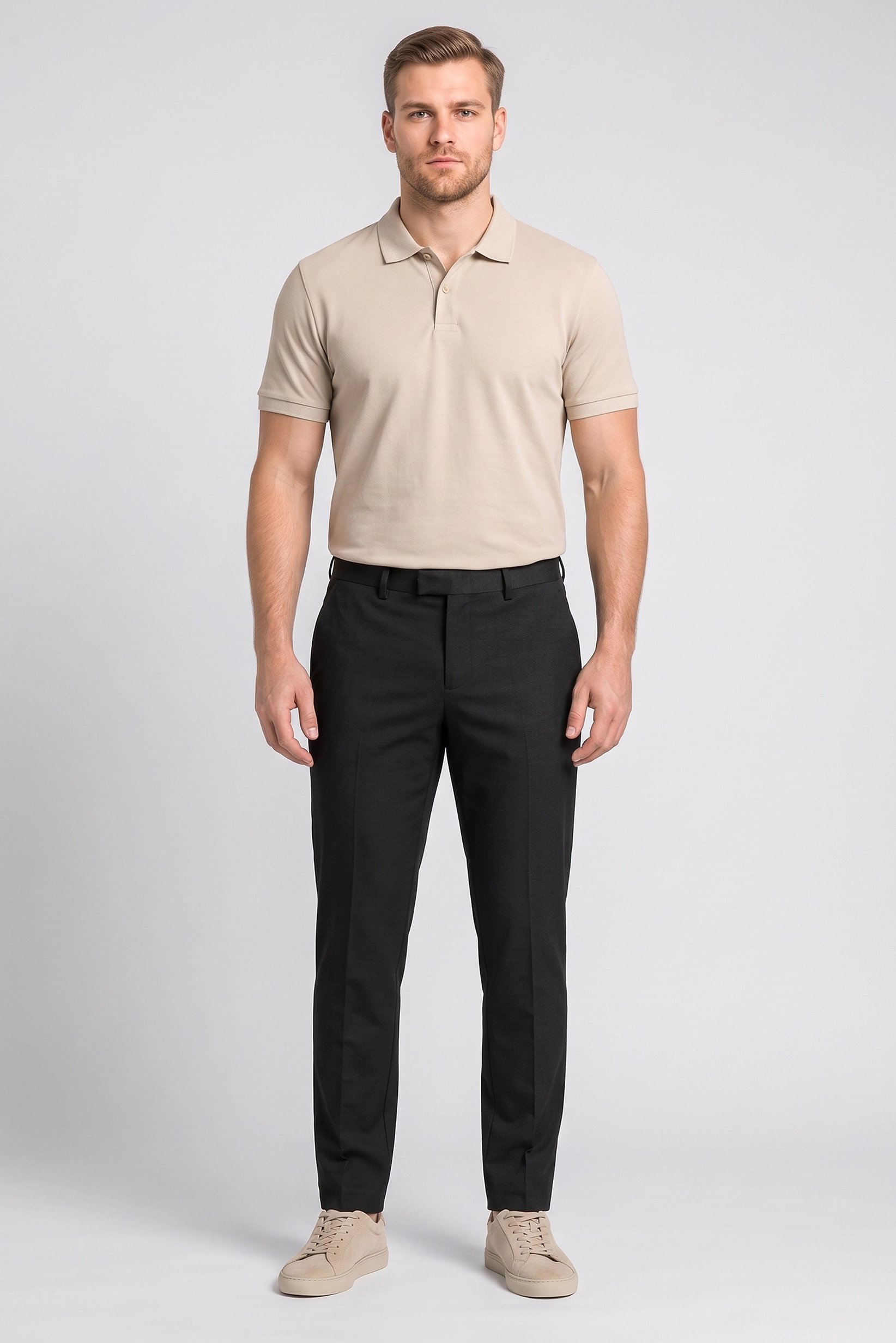 Men Slim Fit Textured Chino Pants, Dark Grey