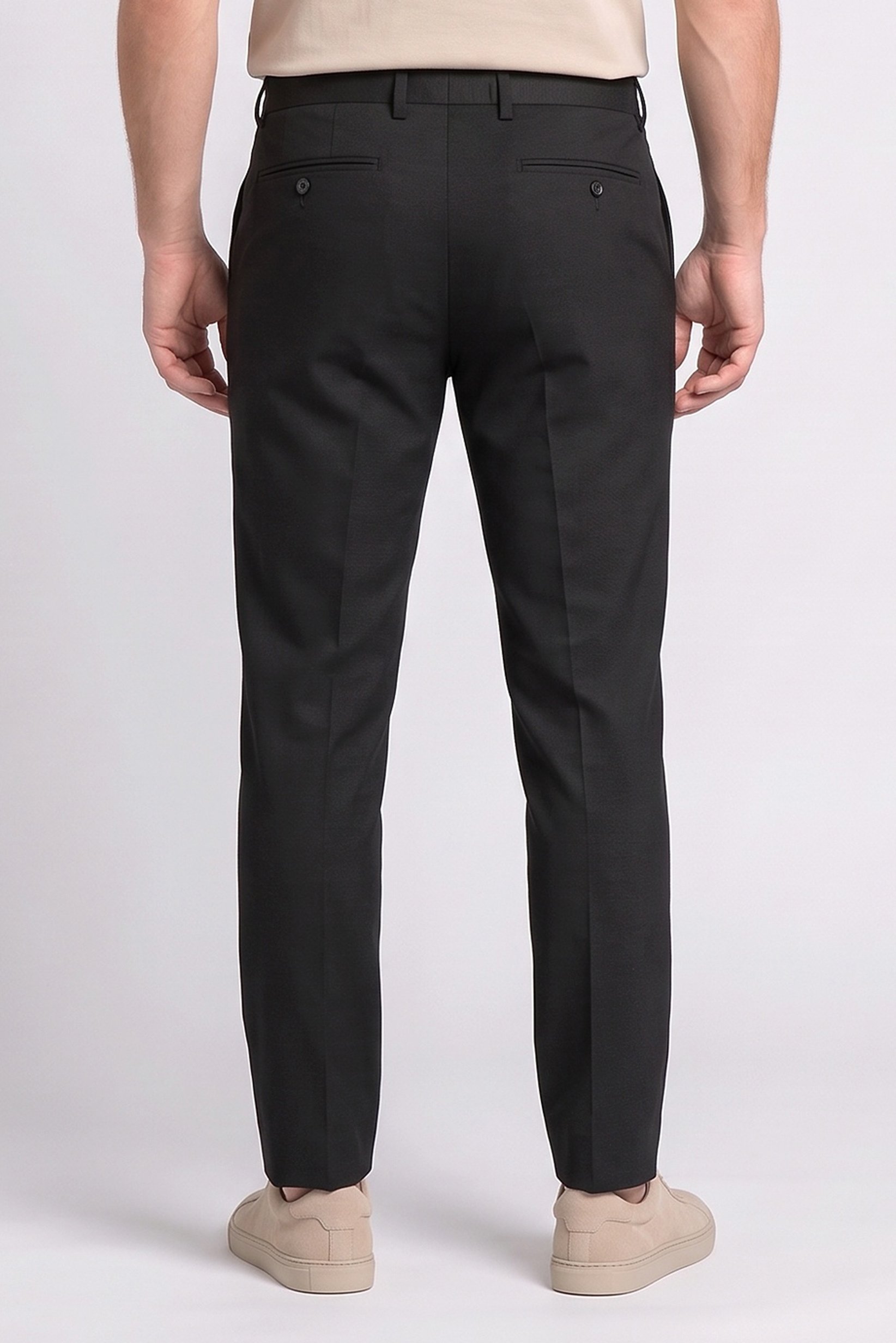 Men Slim Fit Textured Chino Pants, Dark Grey