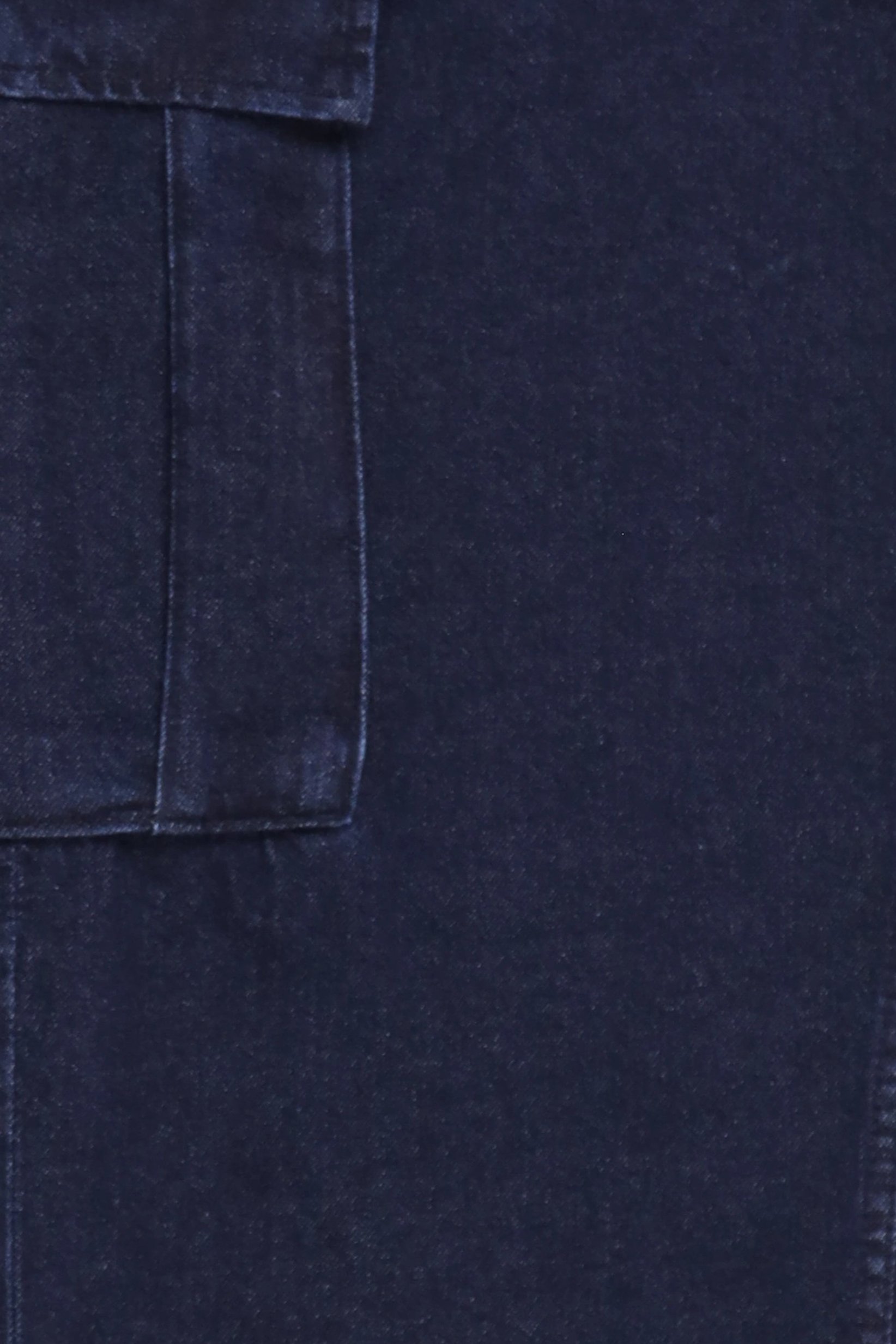 Men Baggy Fit Non Stretchable Cargo Jeans, Dark Navy