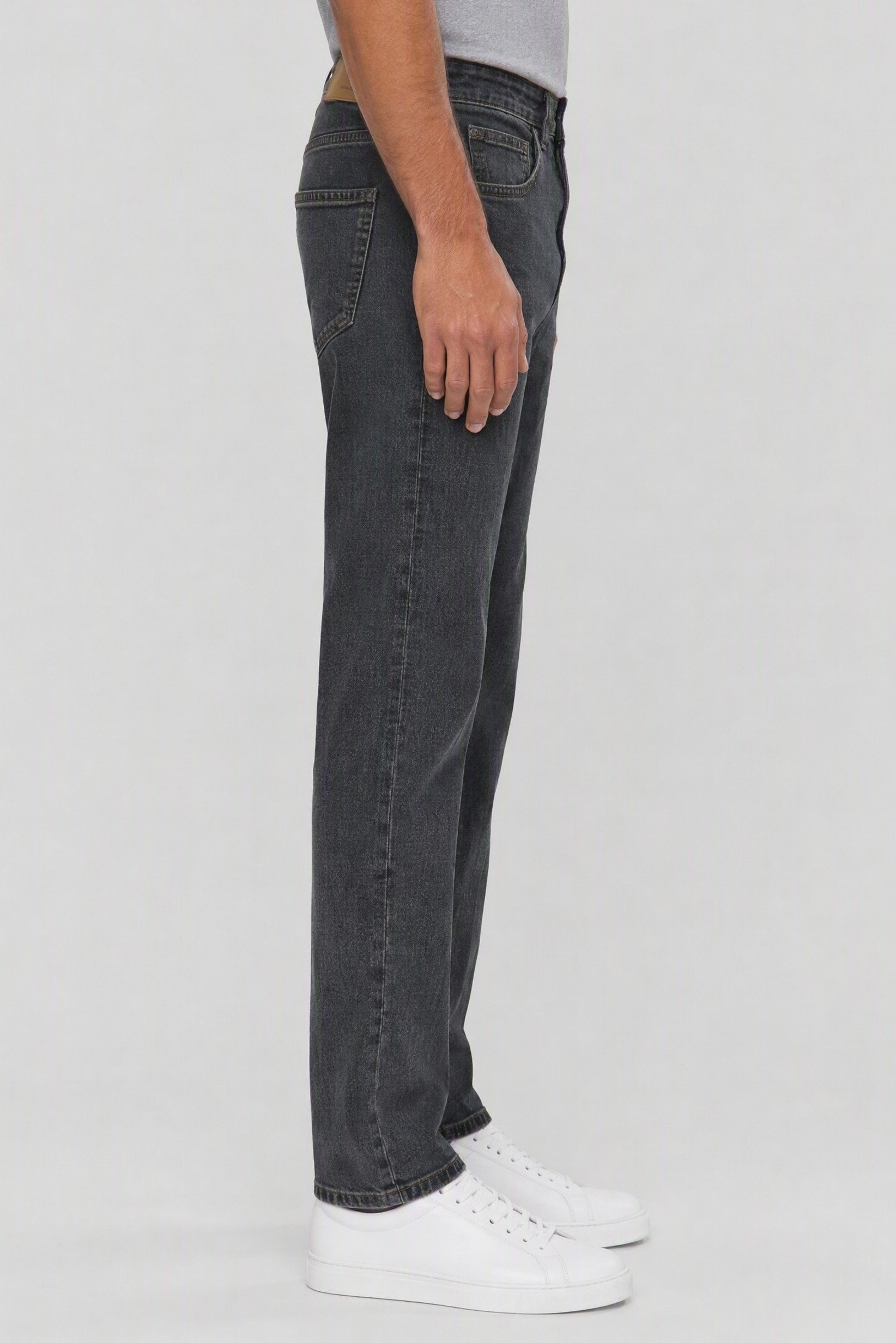 Men Straight Leg Washed Stretchable Jeans, Blue