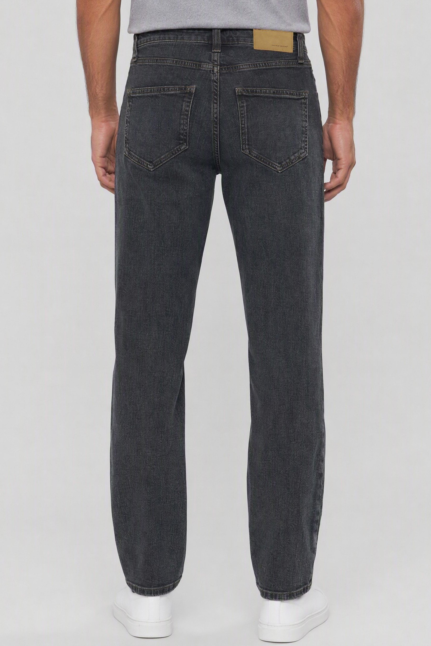 Men Straight Leg Washed Stretchable Jeans, Blue