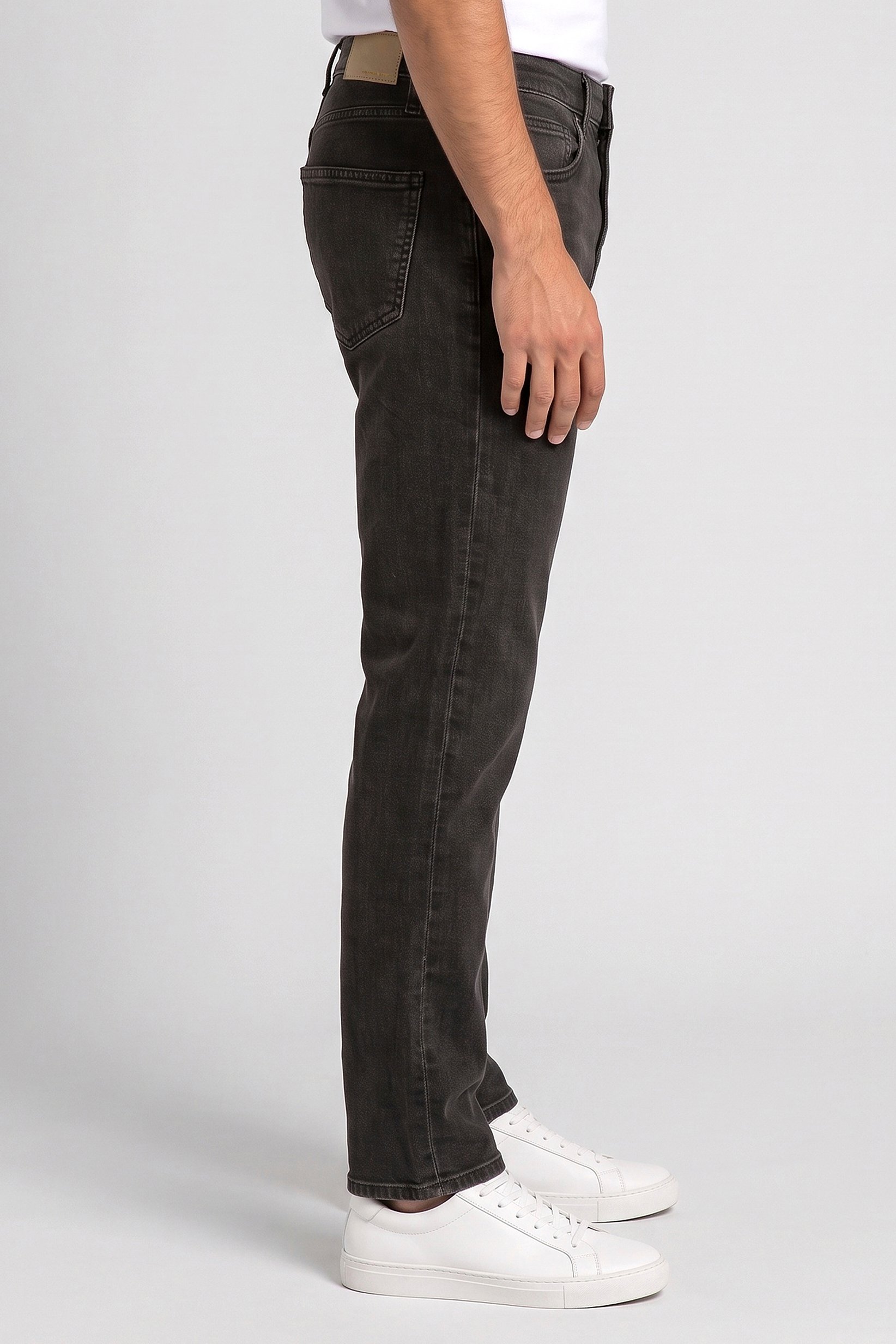 Men Straight Leg Washed Stretchable Jeans, Washed Grey