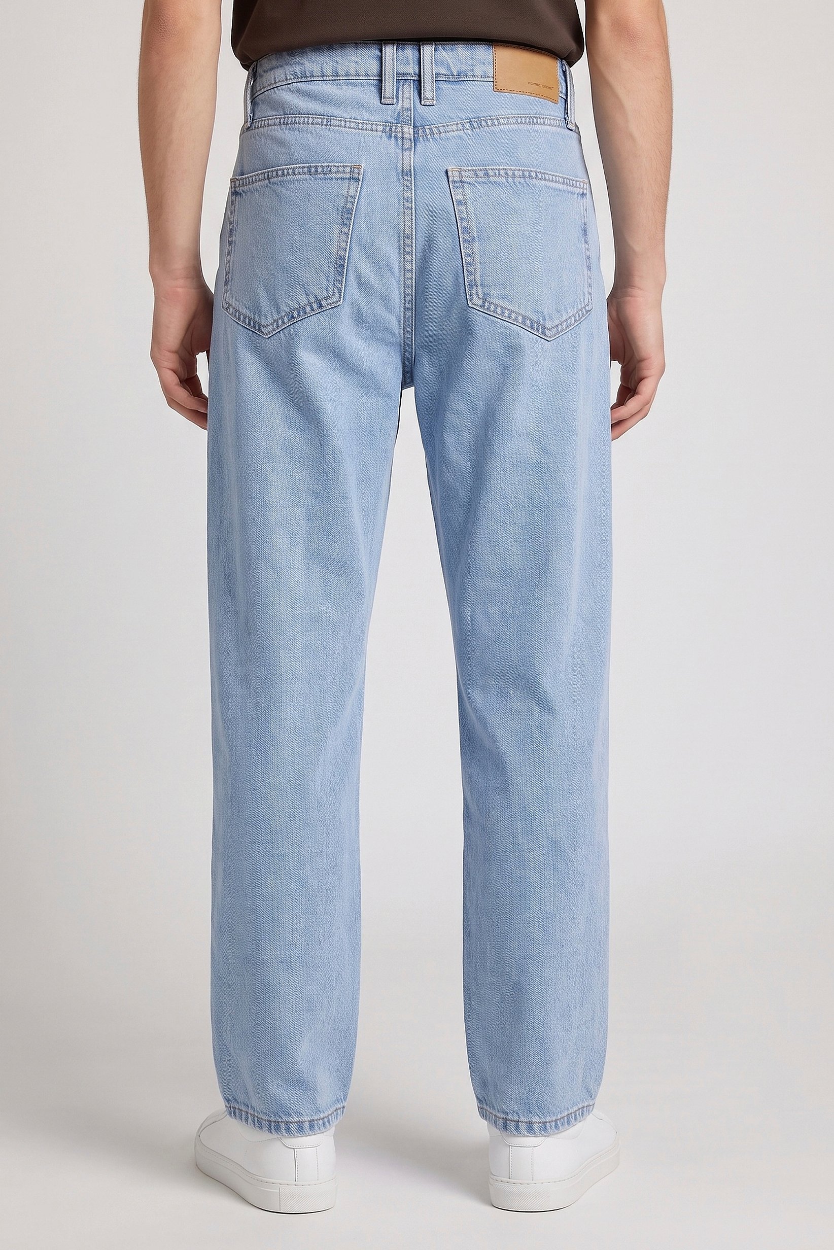 Men Baggy Fit Solid Non Stretchable Denim Jeans, Blue