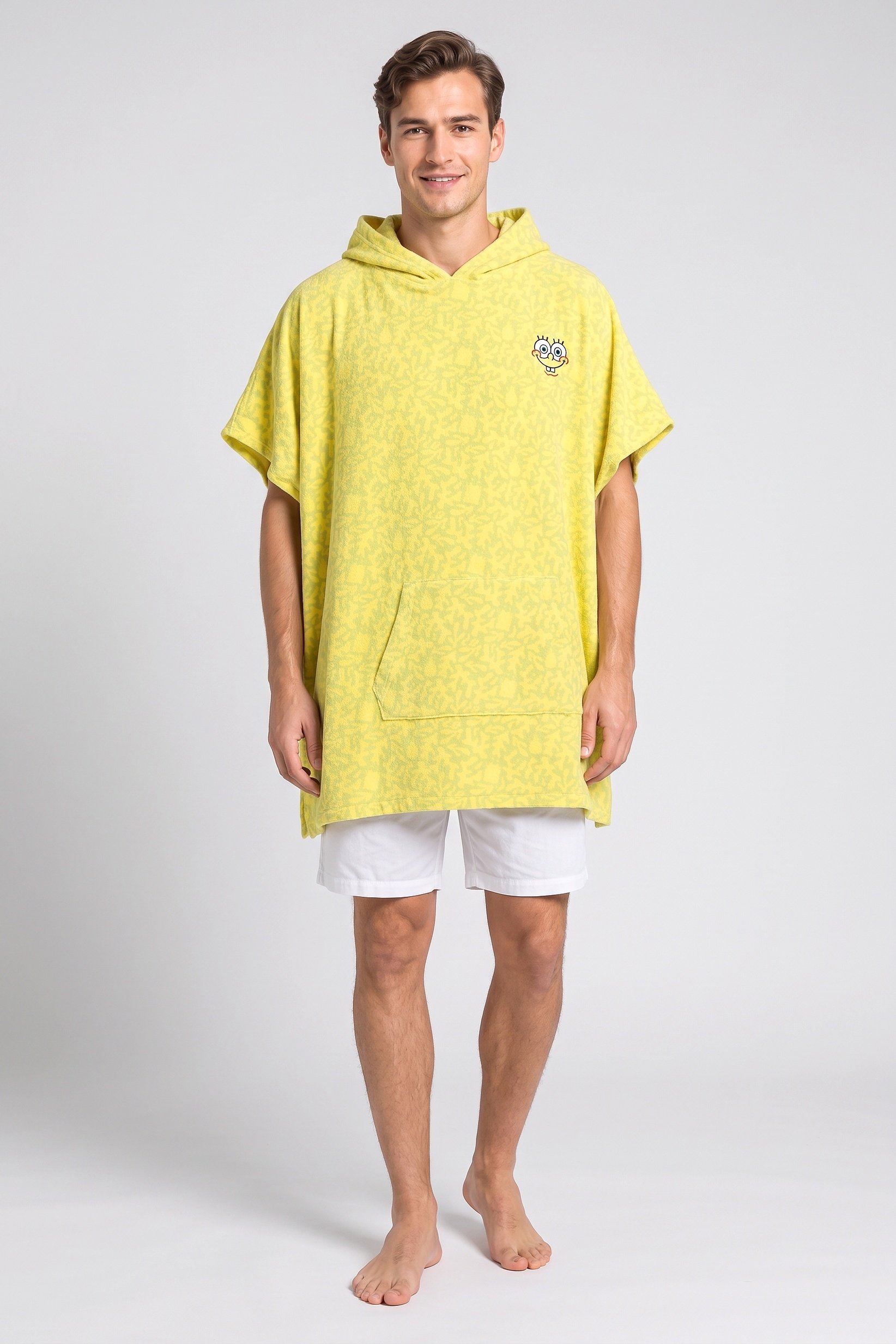 Celio x Spongebob Men Short Sleeve Hooded Sleepwear, Multicolor