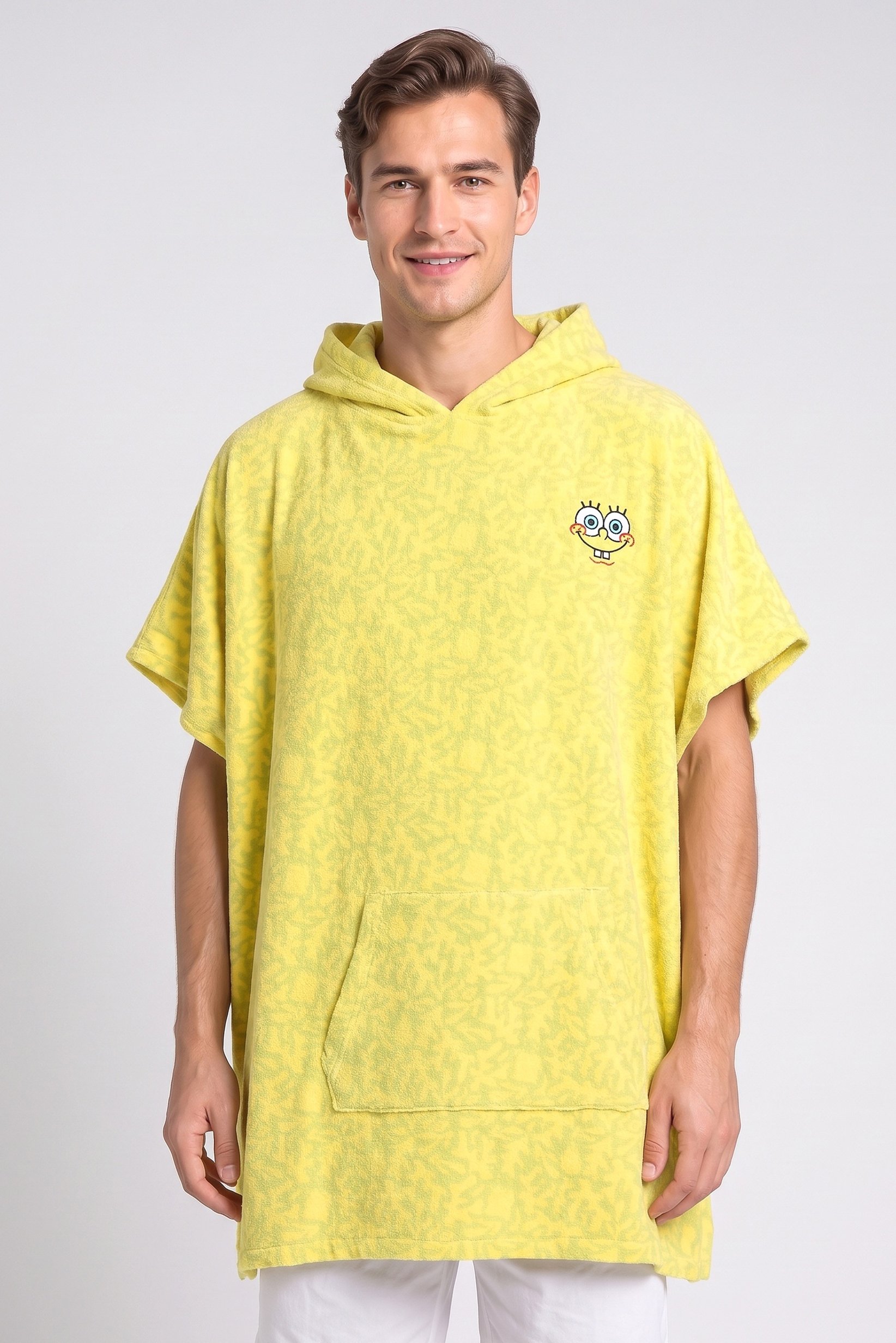 Celio x Spongebob Men Short Sleeve Hooded Sleepwear, Multicolor