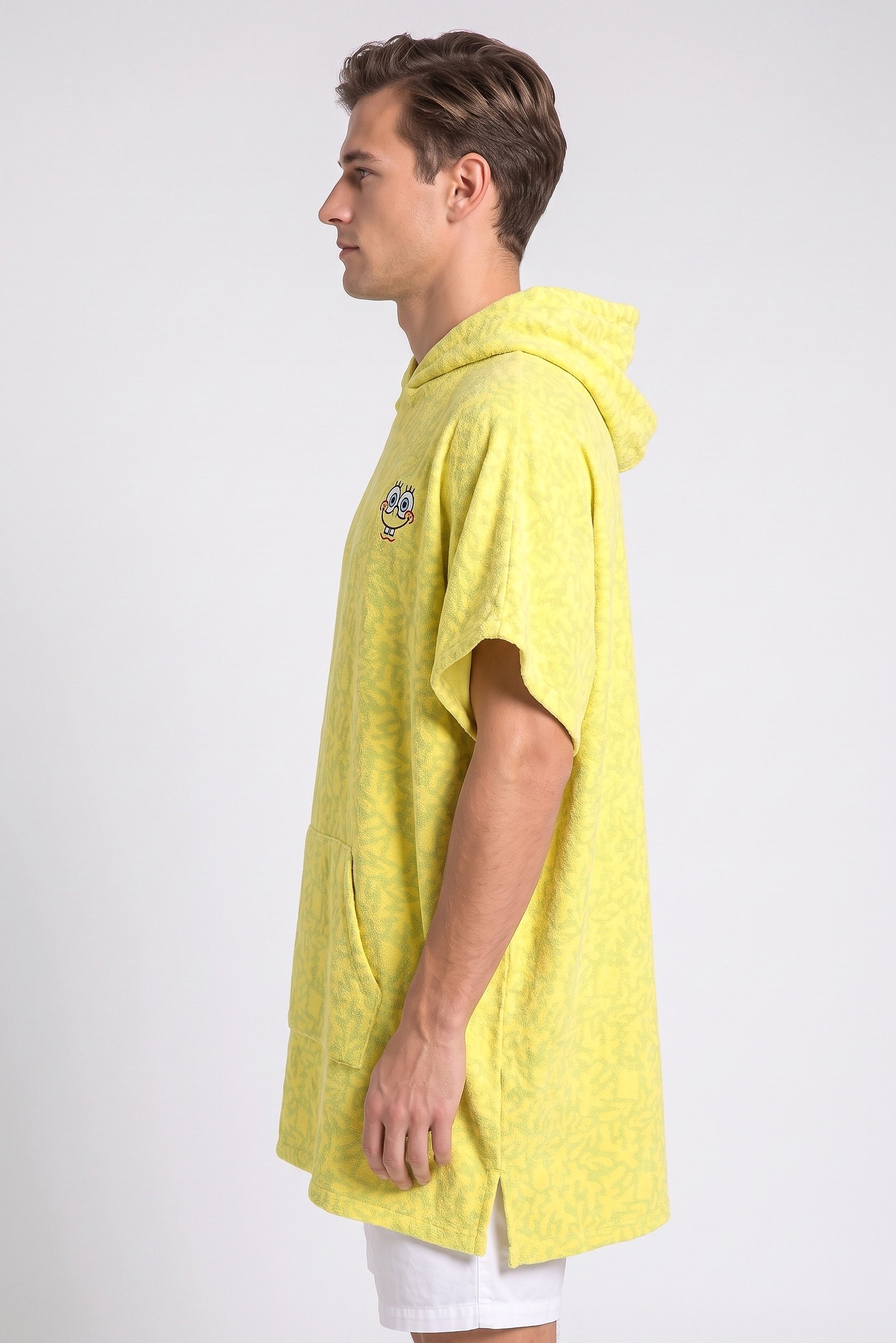 Celio x Spongebob Men Short Sleeve Hooded Sleepwear, Multicolor