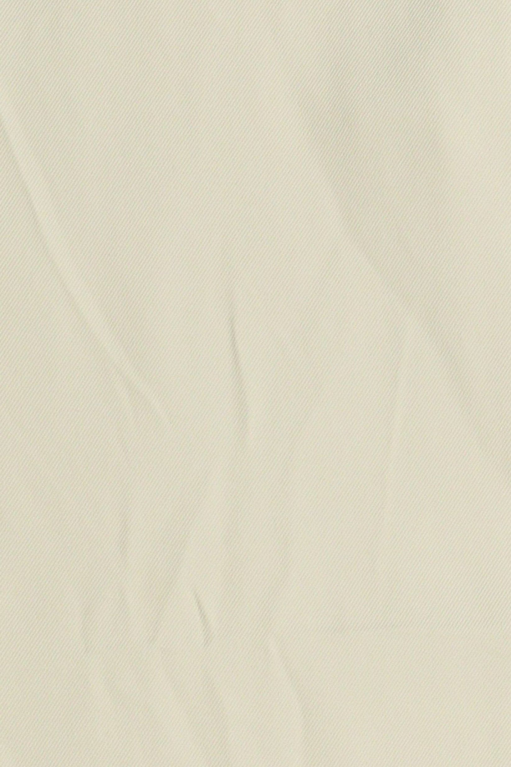Men Regular Fit Solid Straight Leg Pants, Cream