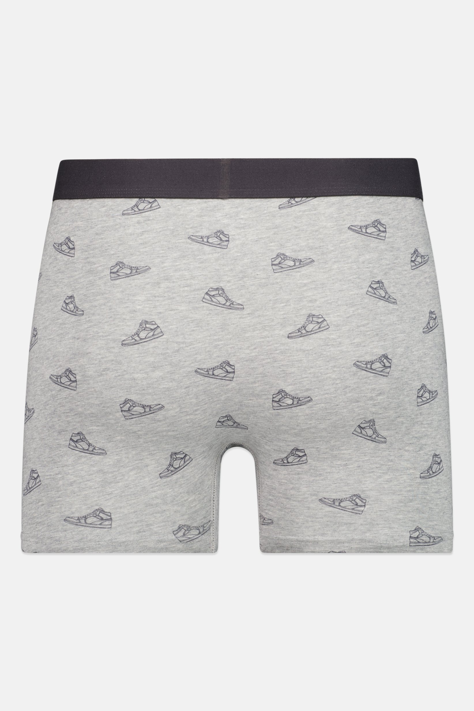 Men Allover Print Pull On Boxer, Grey