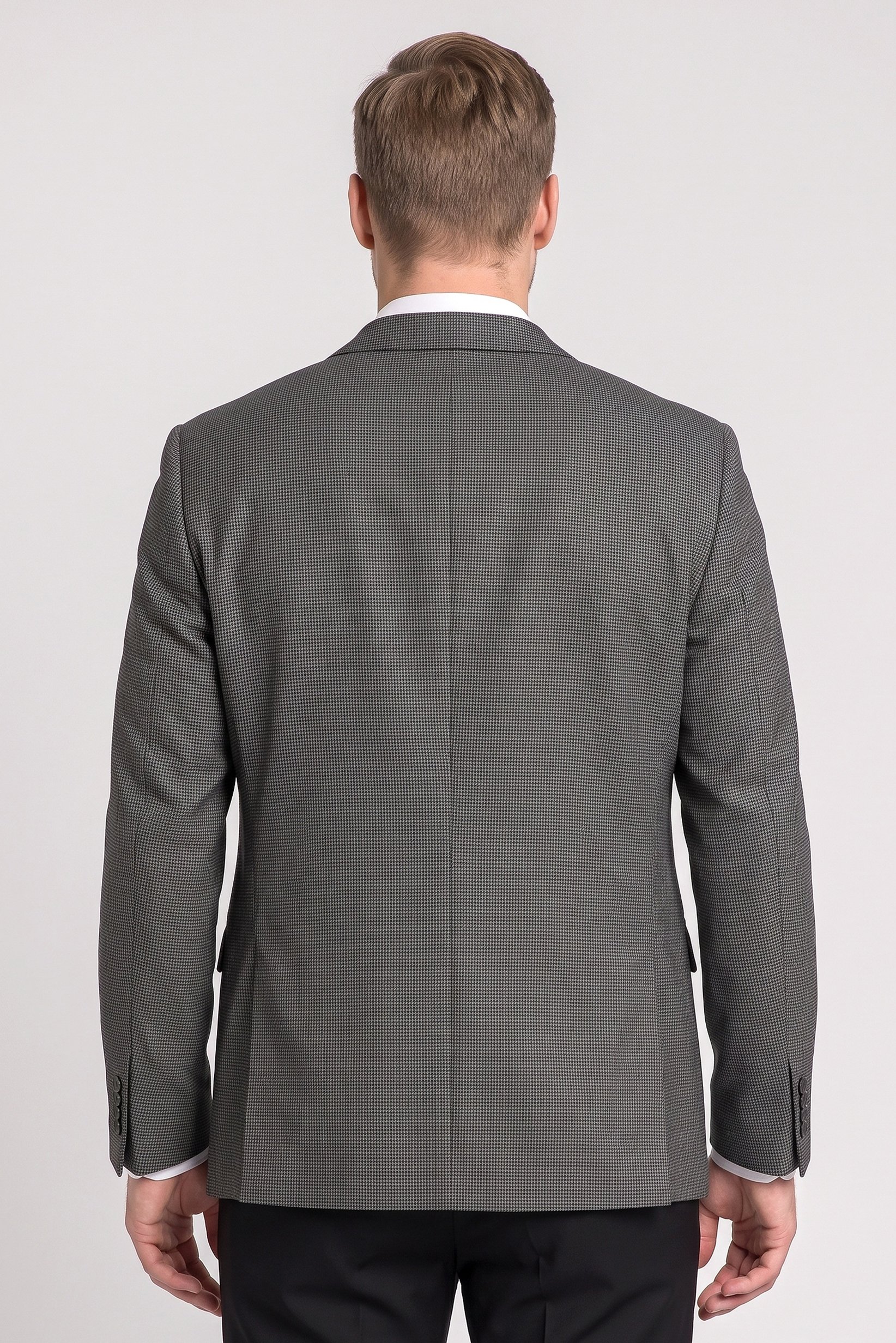 Men Slim Fit Micro Check Casual Blazer, Multicolor