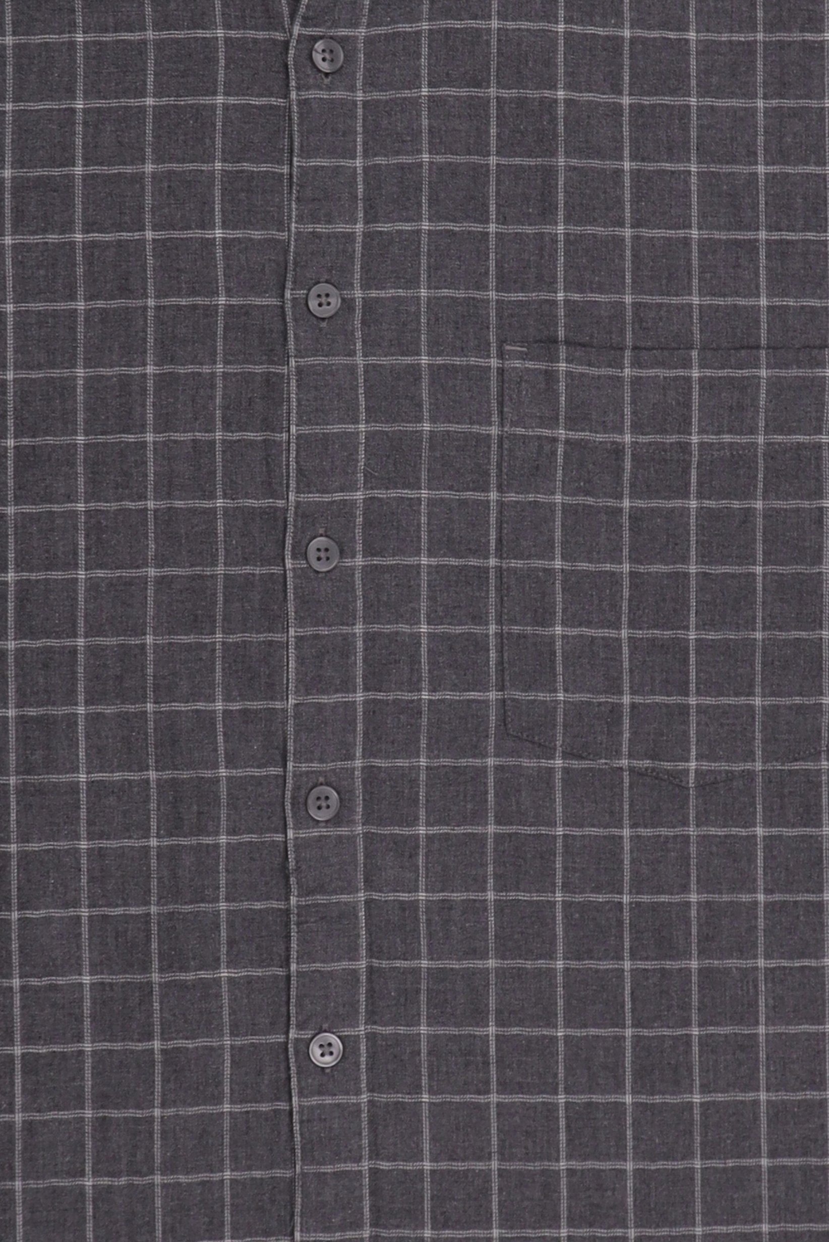 Men Regular Fit Checkered Long Sleeve Casual Shirt, Grey