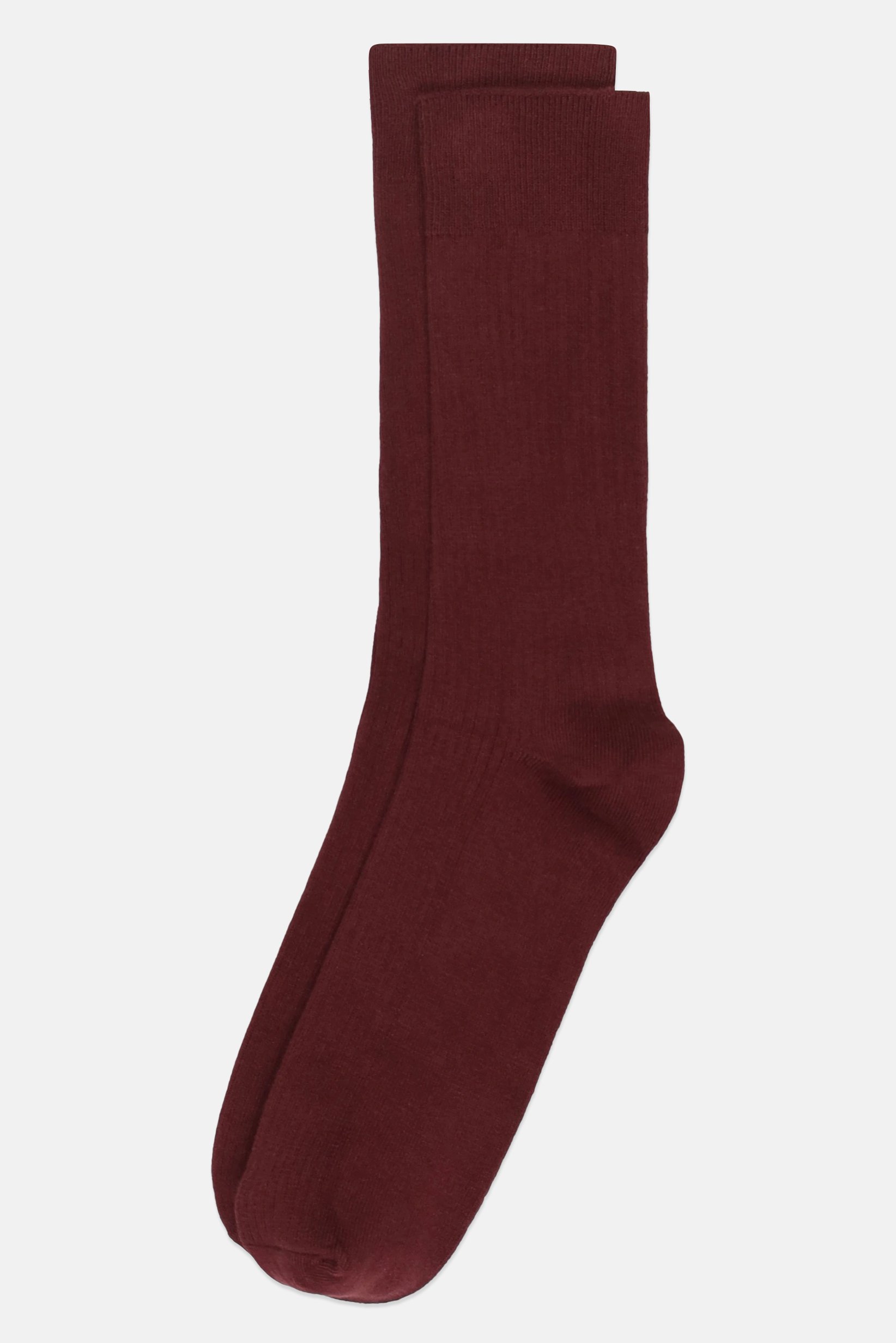 Men 1 Pair Textured Ankle Socks, Burgundy
