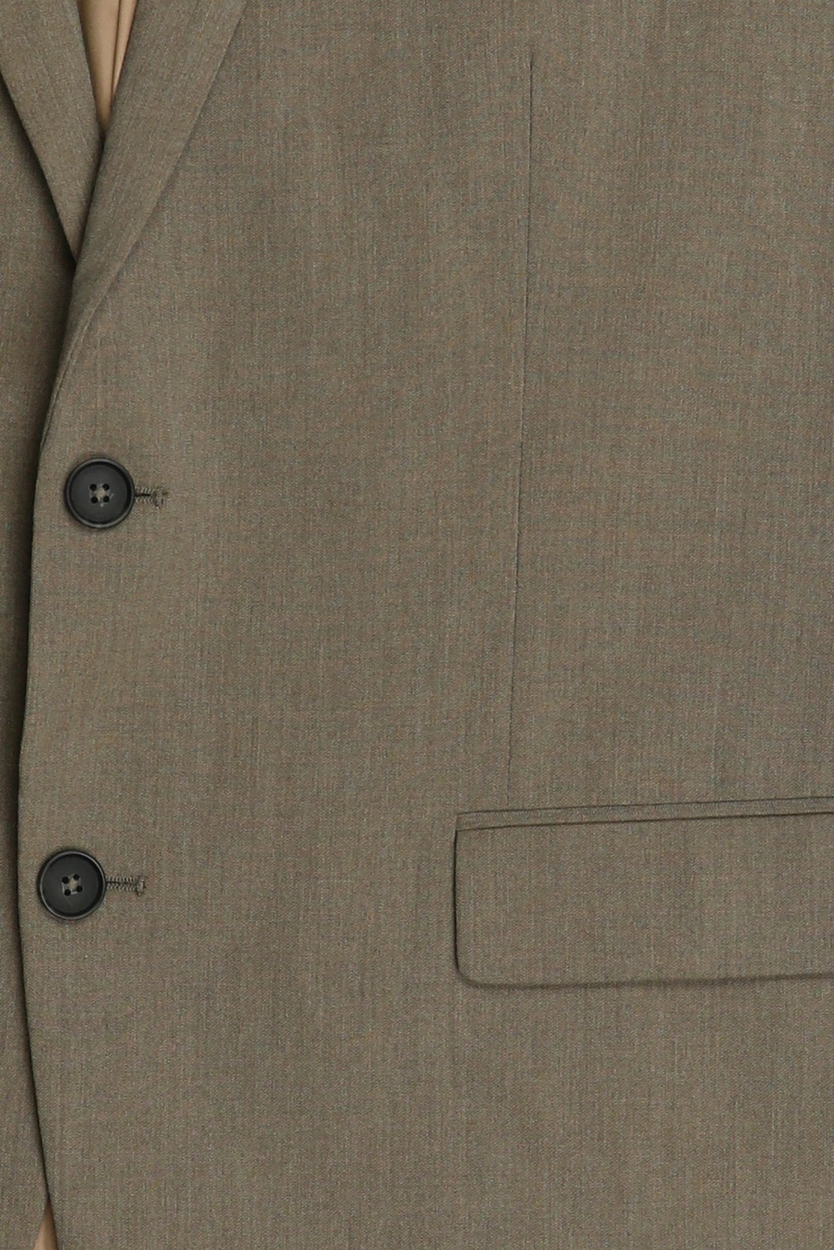 Men Slim Fit Plain Formal Blazer, Light Brown