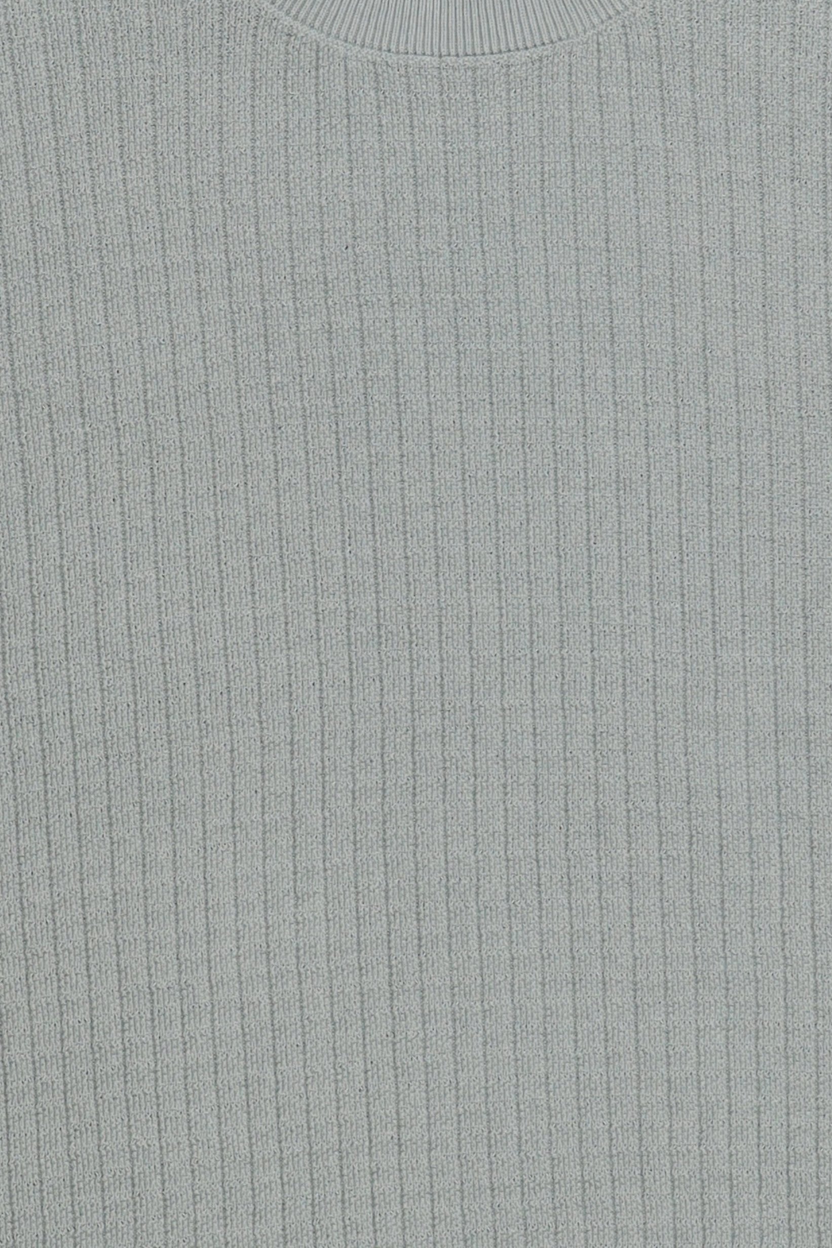 Men Crew Neck Long Sleeve Textured Sweater, Sage Green
