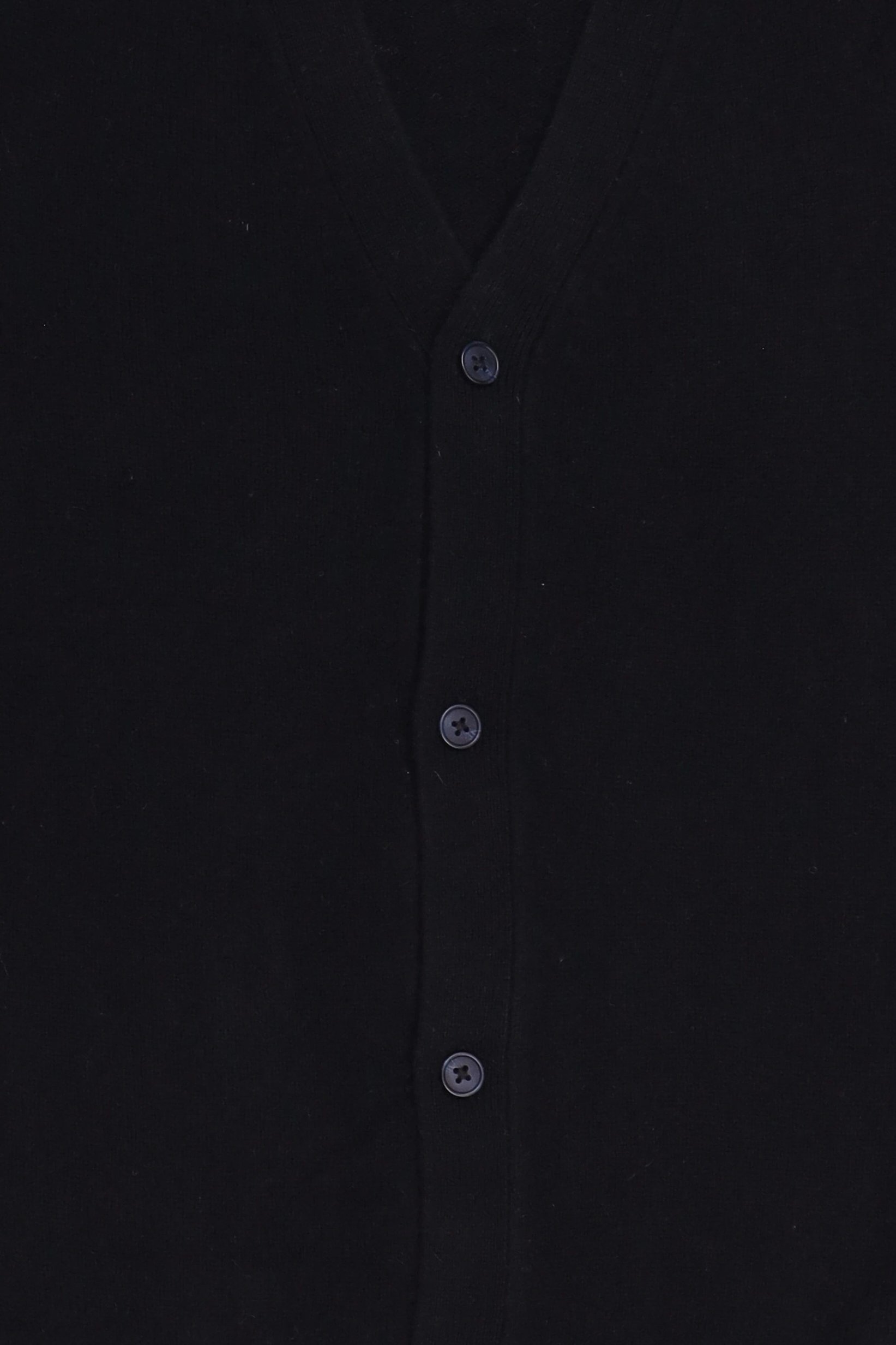 Men V-Neck Knitted Cardigan, Black