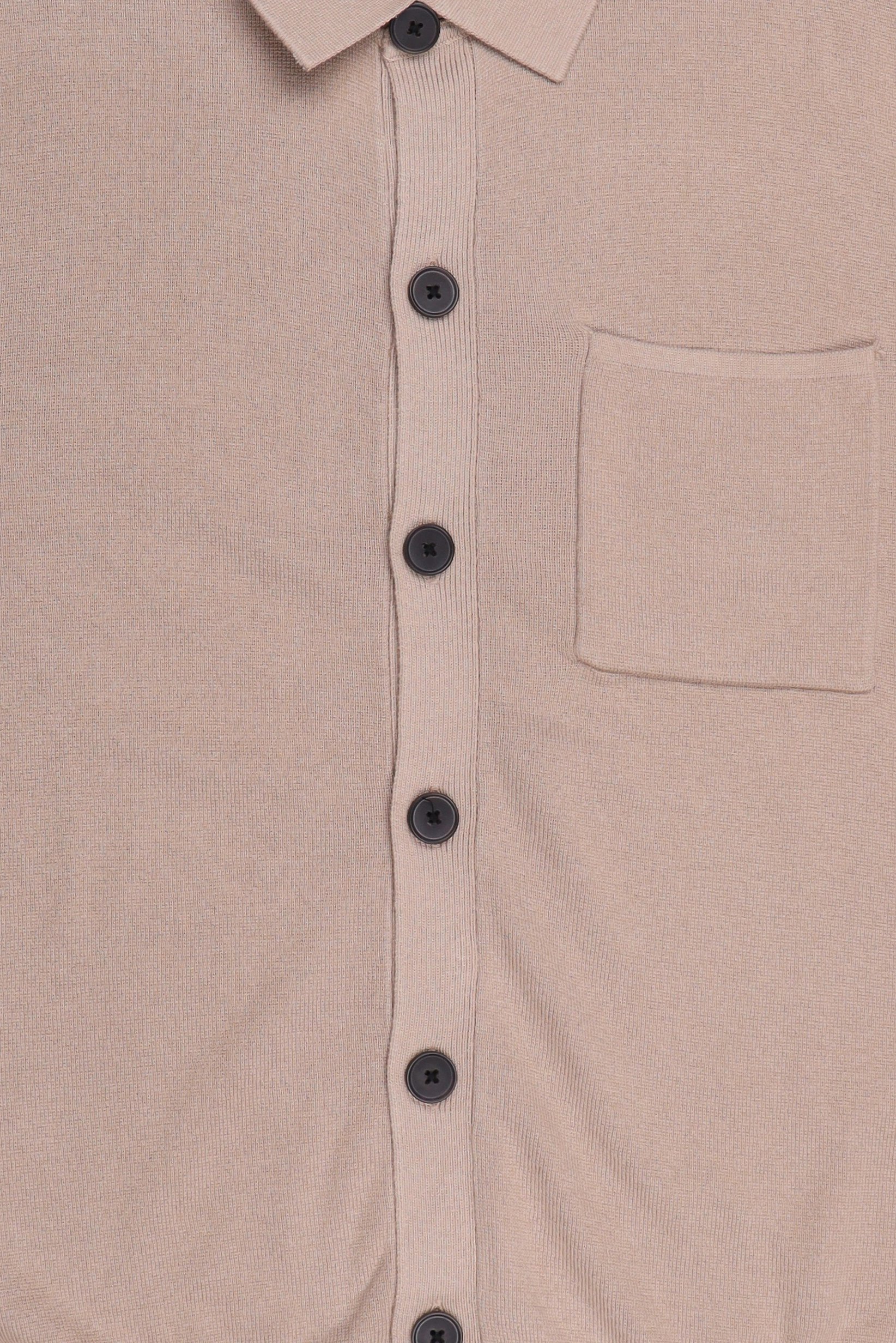 Men Spread Collar Knitted Cardigan, Beige