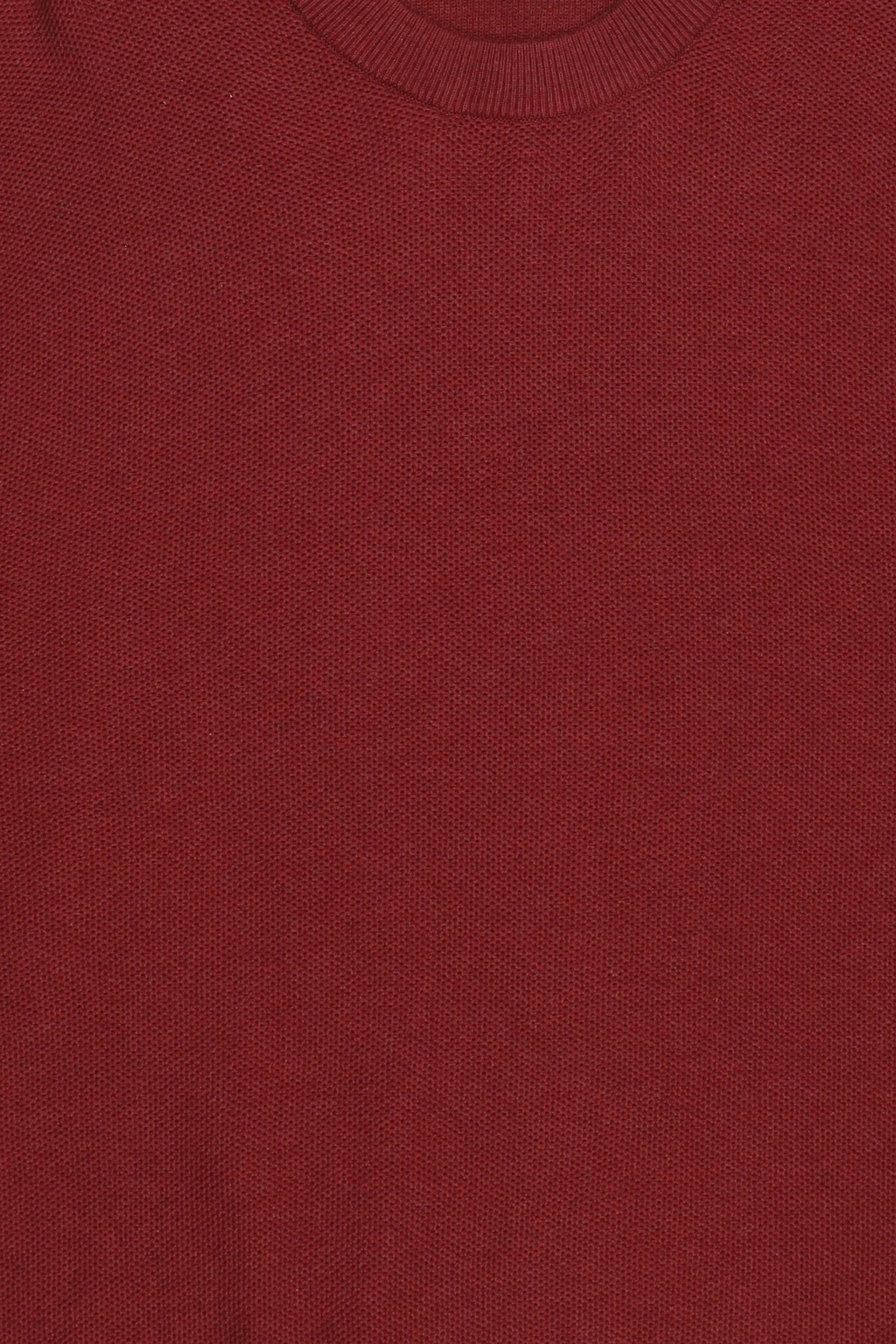 Men Crew Neck Long Sleeve Knitted Sweater, Burgundy