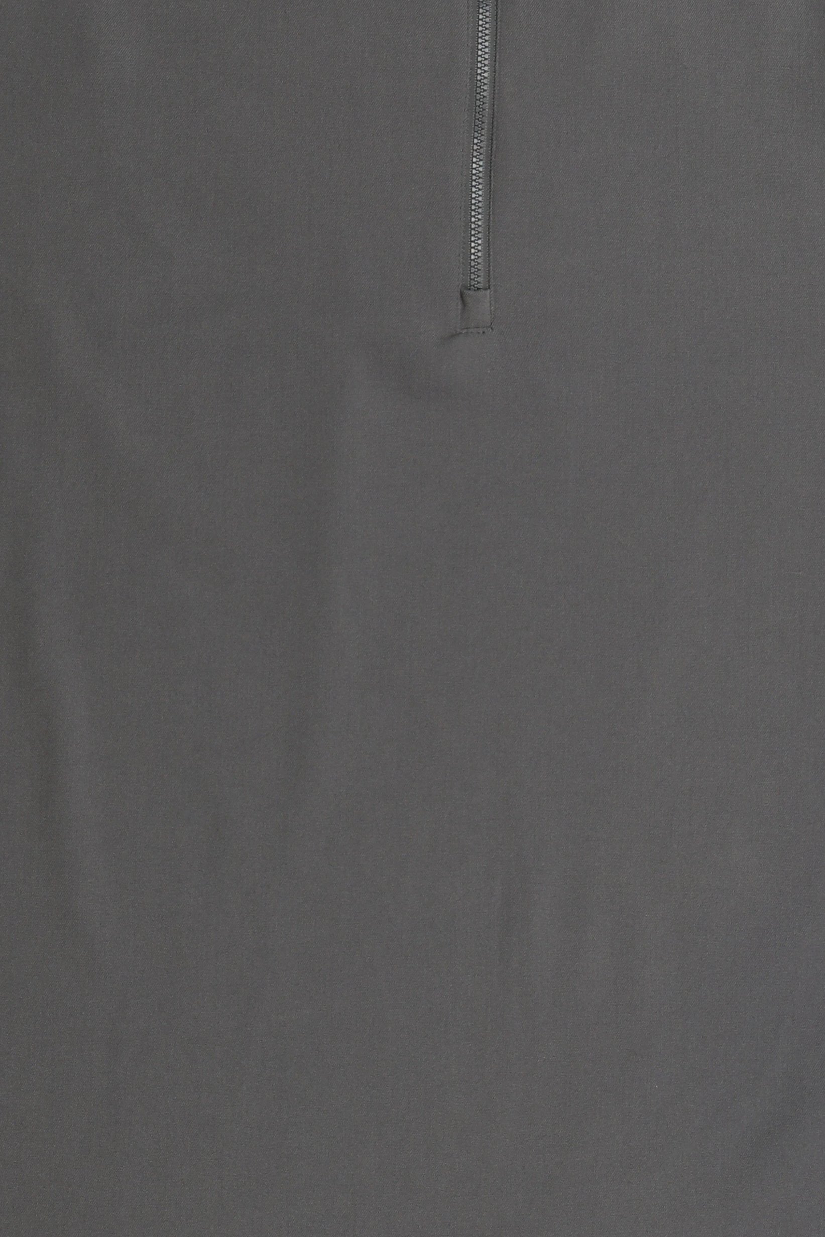 Men Regular Fit Plain Long Sleeve Polo Shirt, Grey