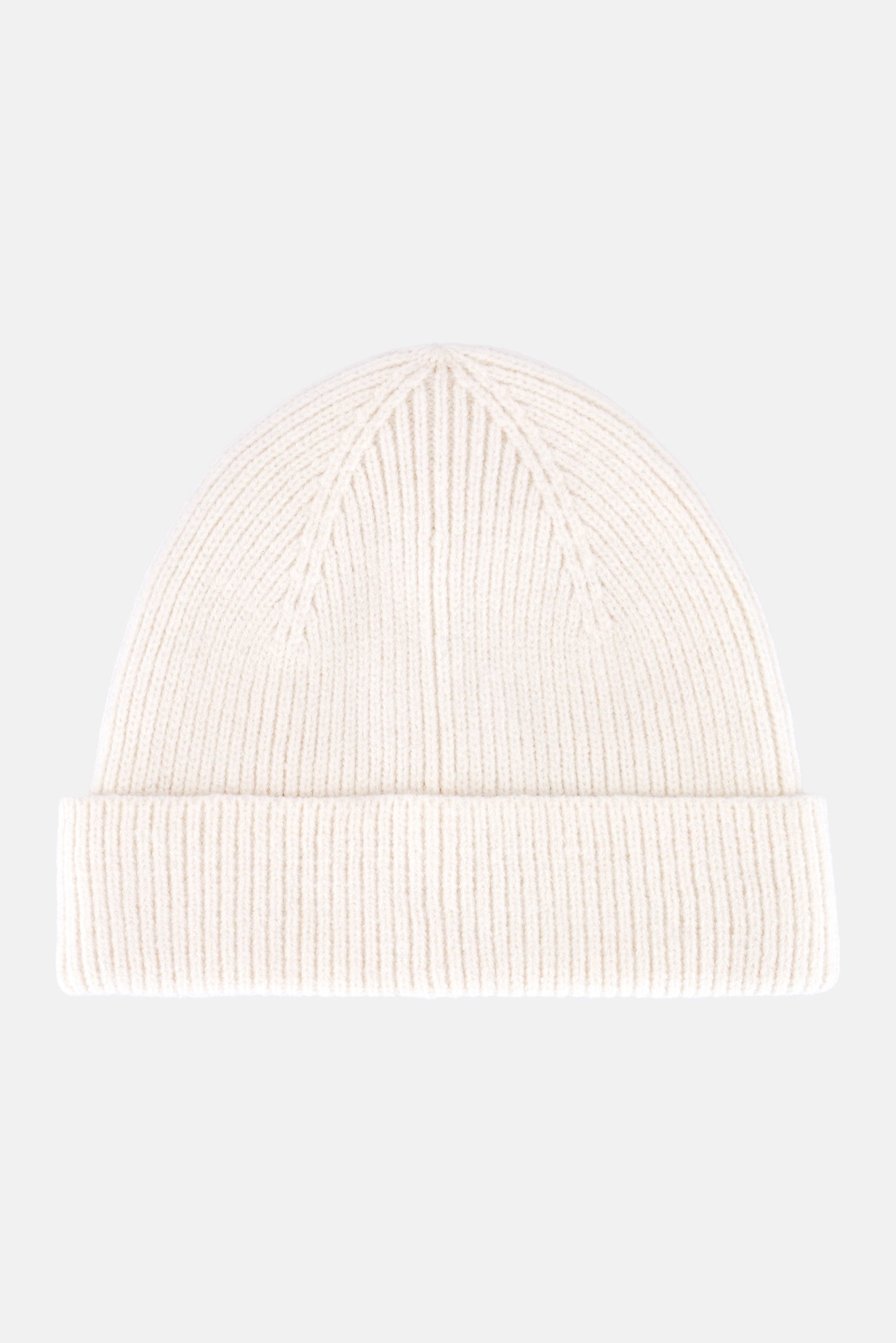 Men Knitted Beanie Hat, Off White