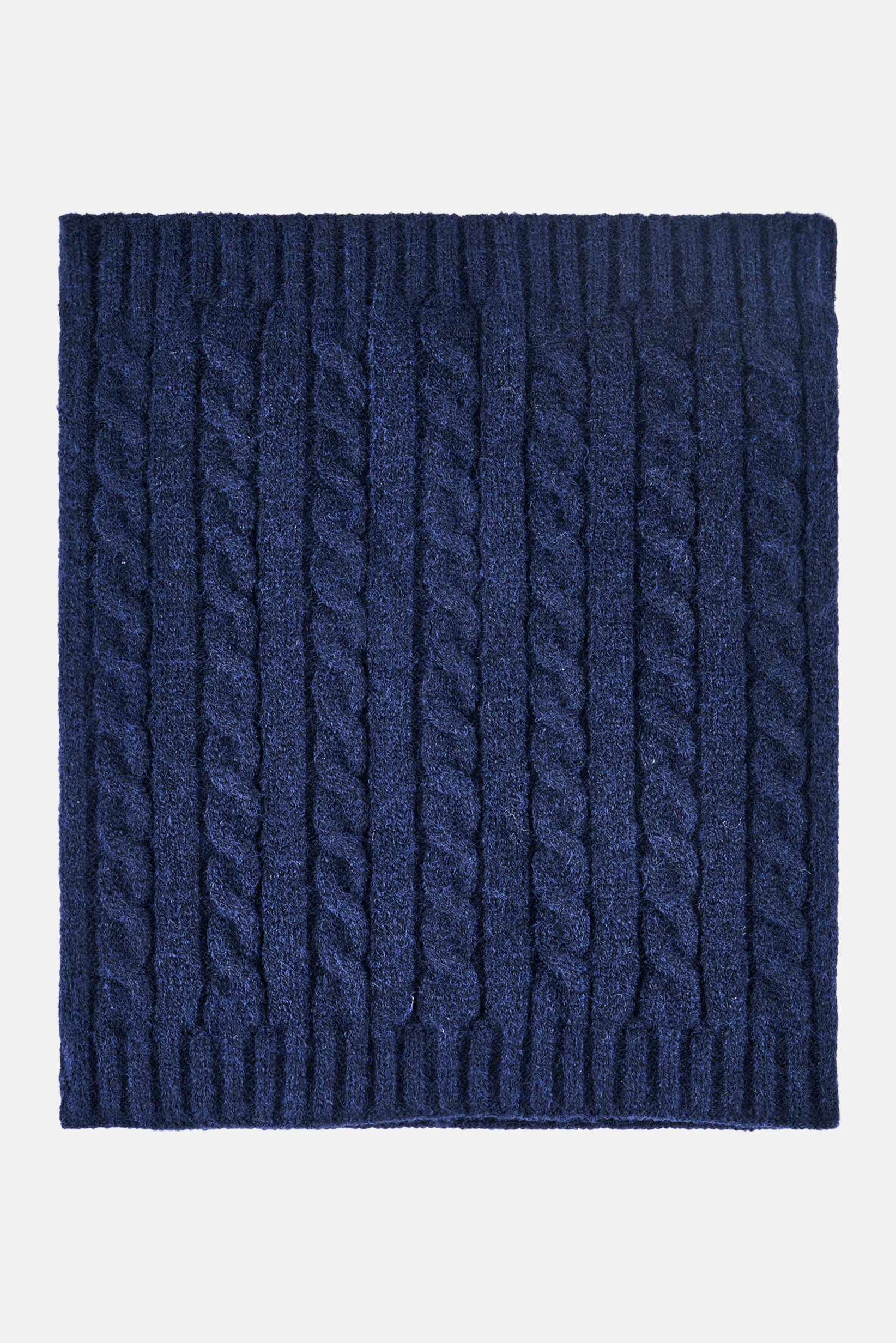 Men Knitted Neck Scarve, Navy