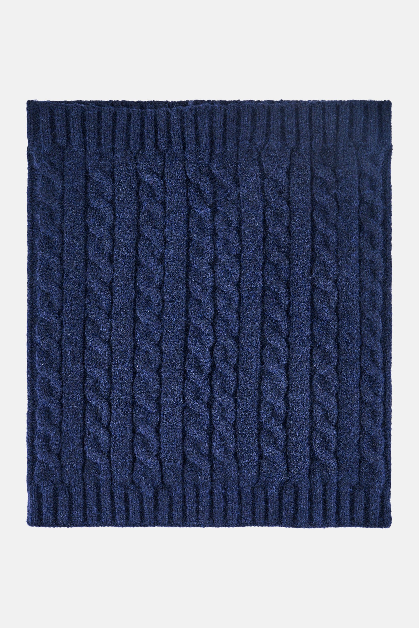 Men Knitted Neck Scarve, Navy
