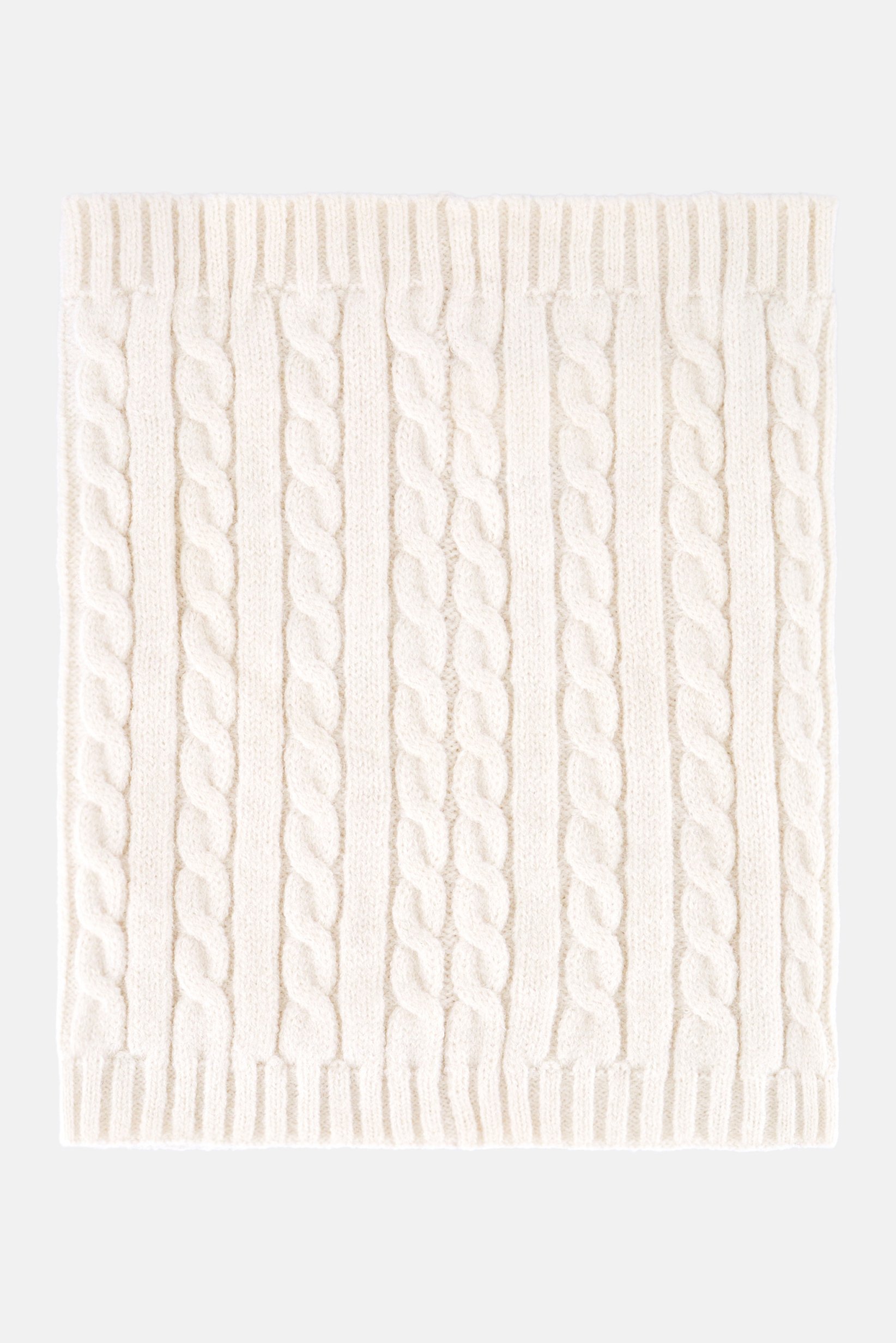 Men Knitted Neck Scarve, White