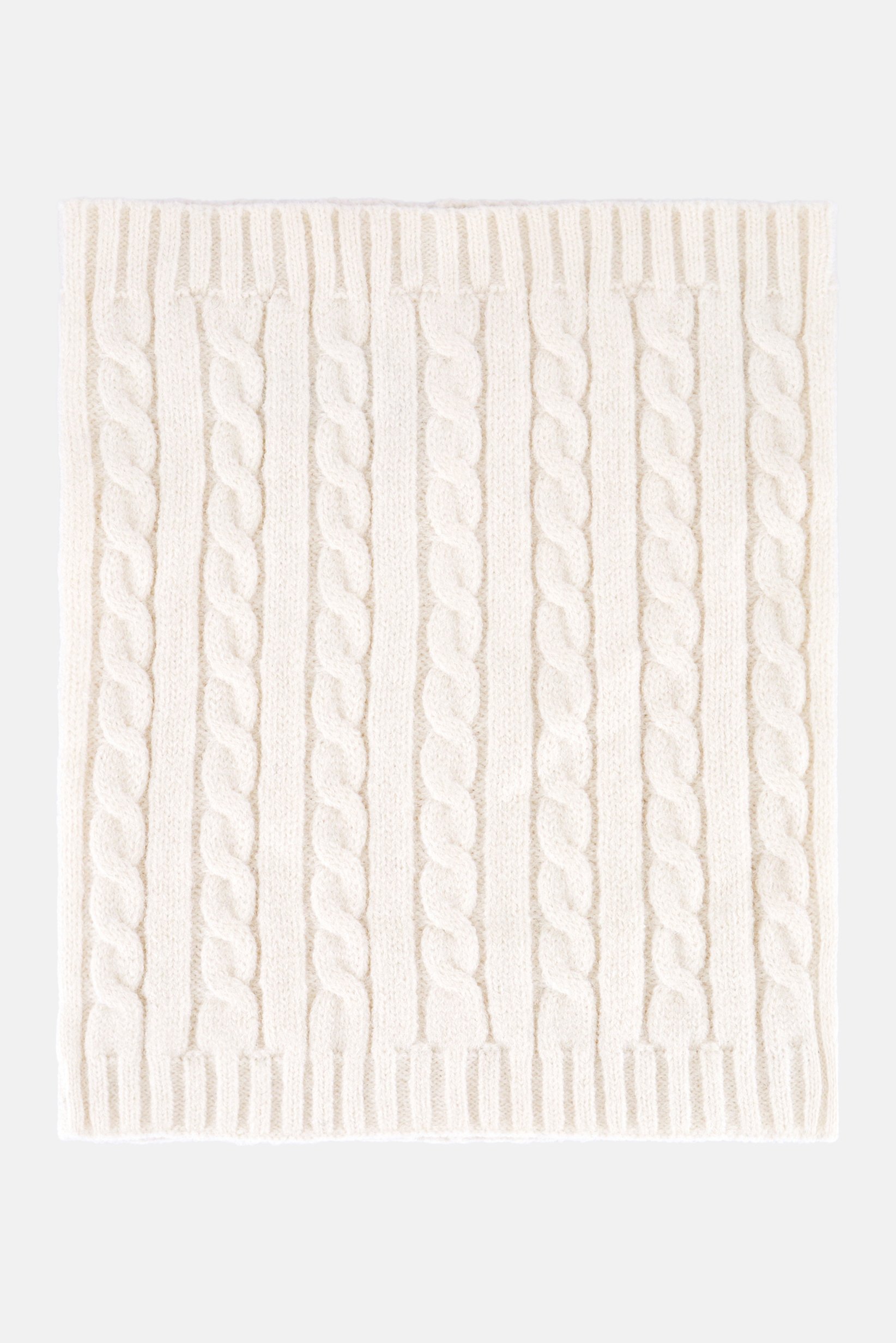 Men Knitted Neck Scarve, White