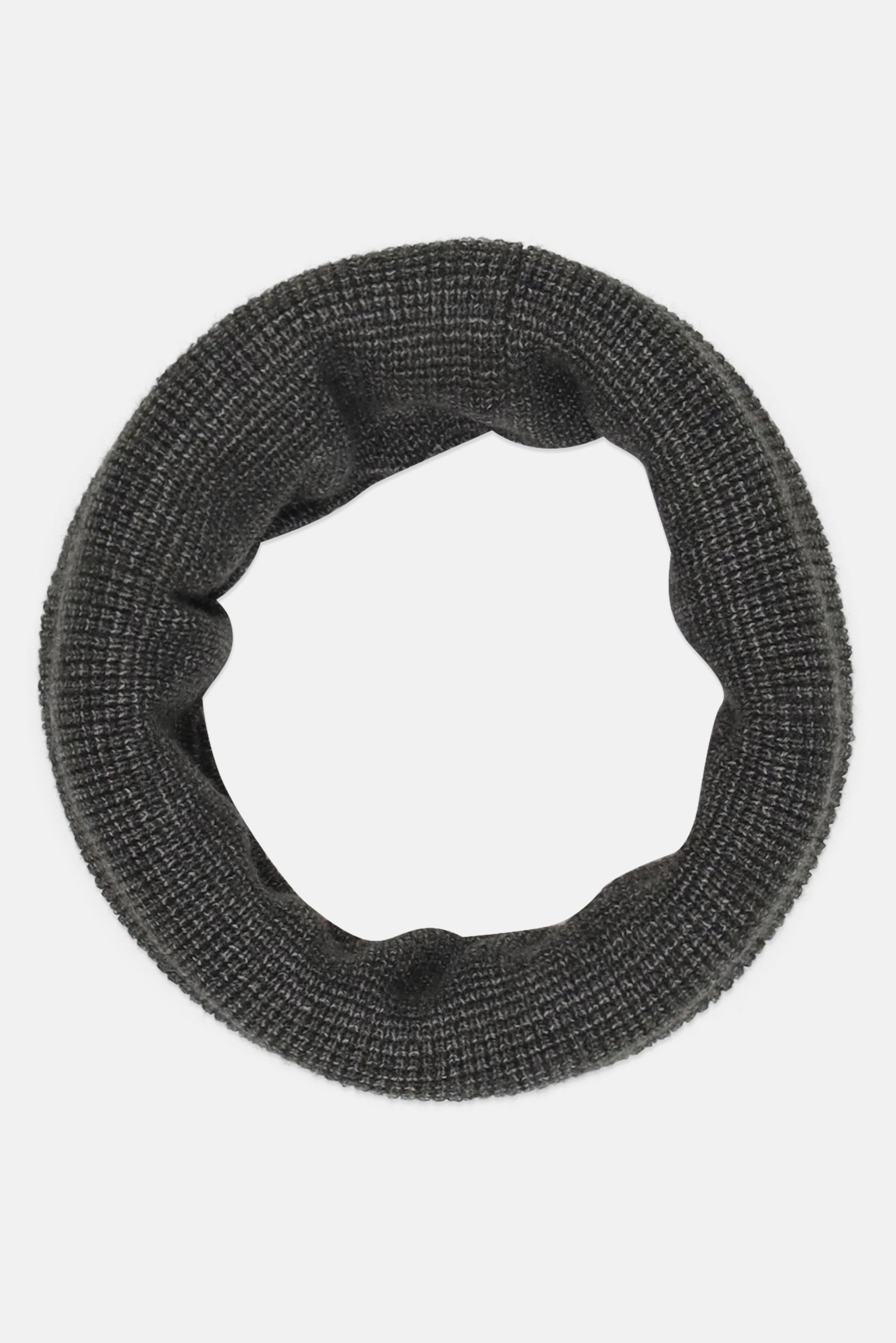 Men Textured Tube Scarf, Army Green