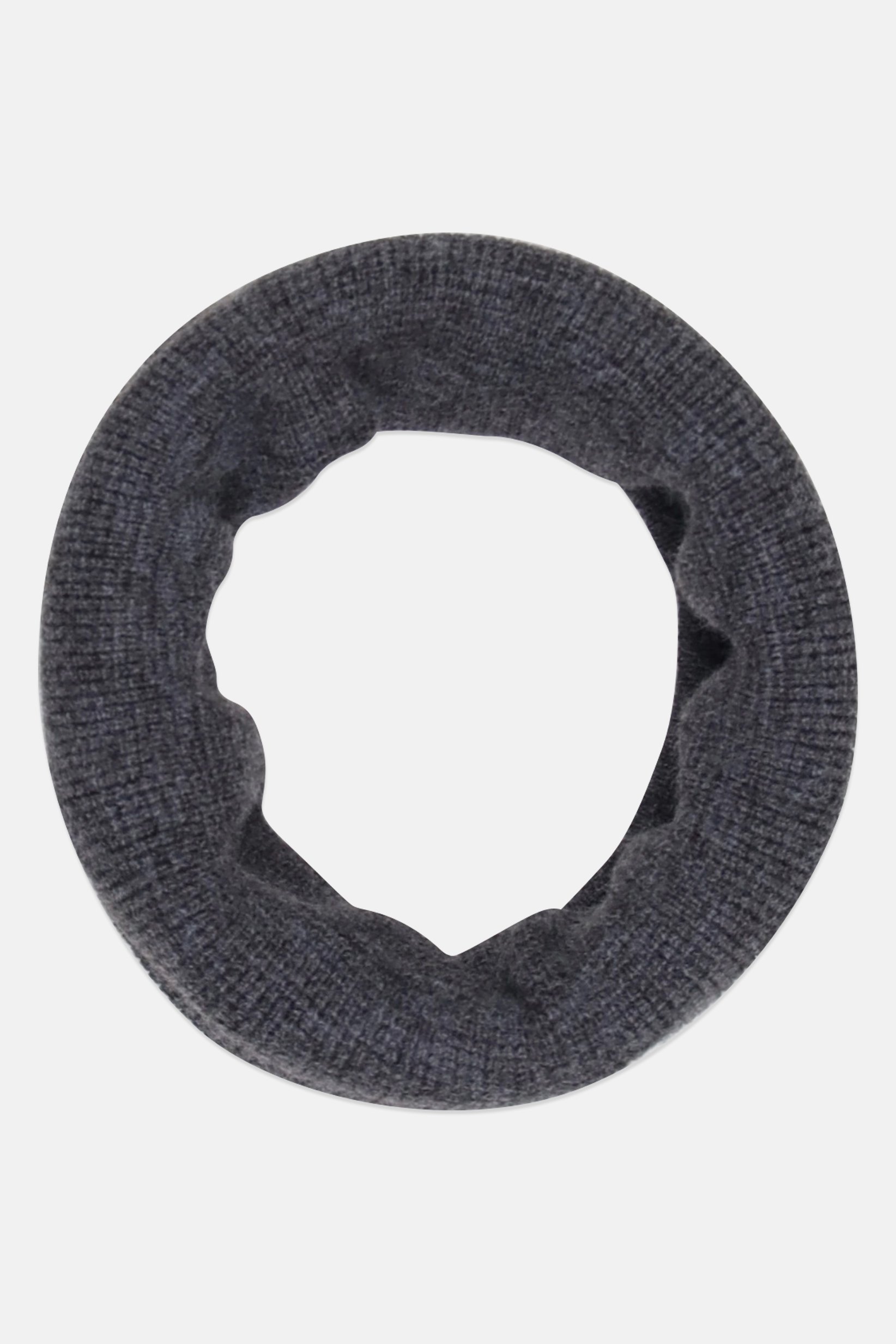 Men Textured Tube Scarf, Grey