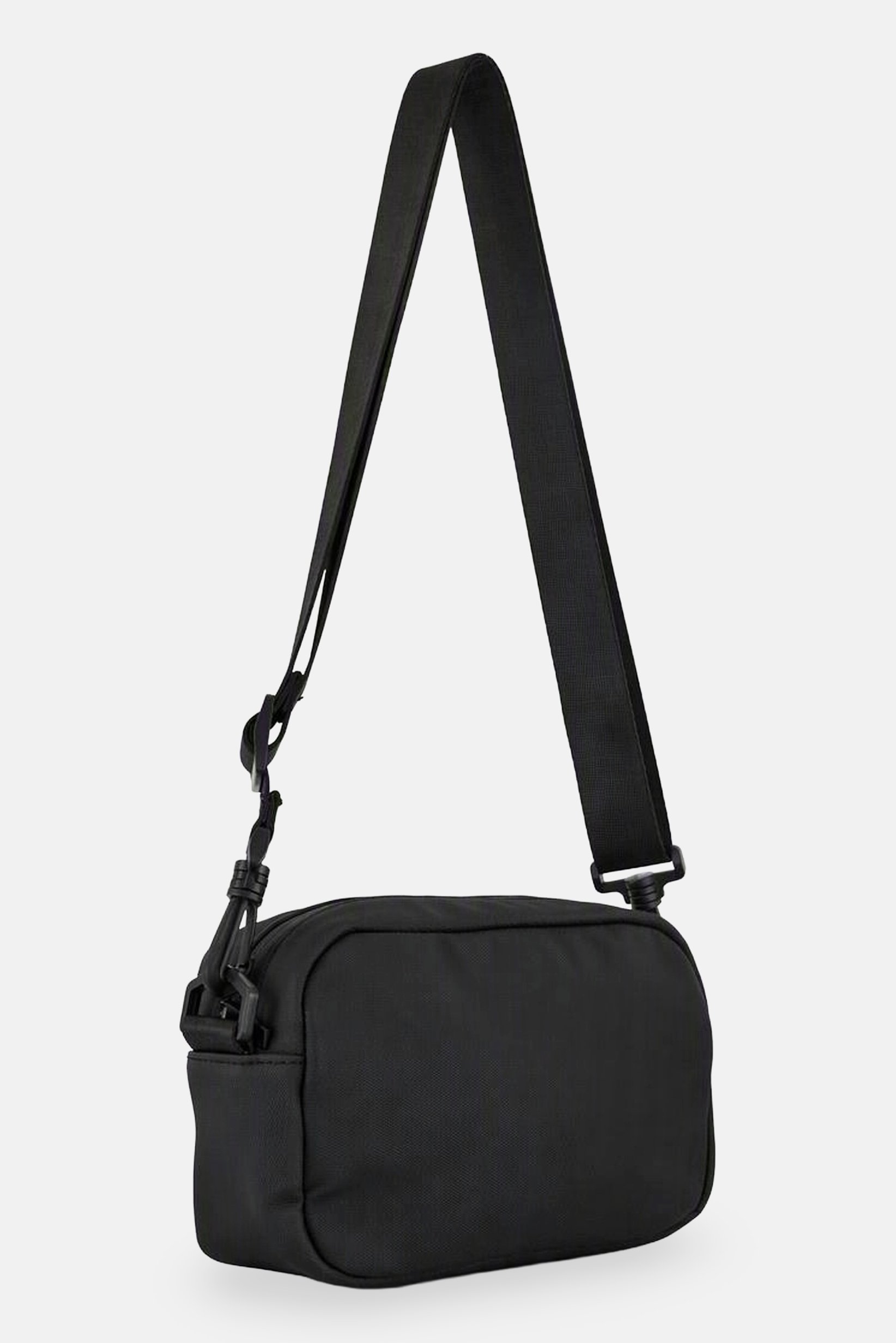 Men Plain Cross Body Bag, Black