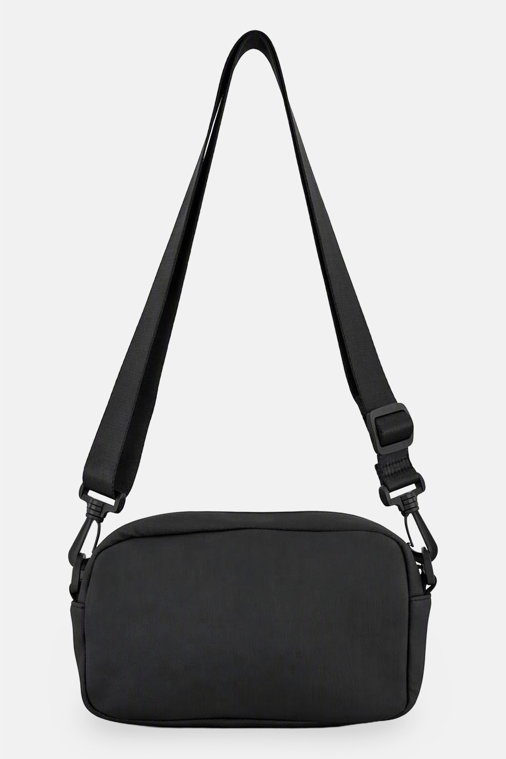 Men Plain Cross Body Bag, Black
