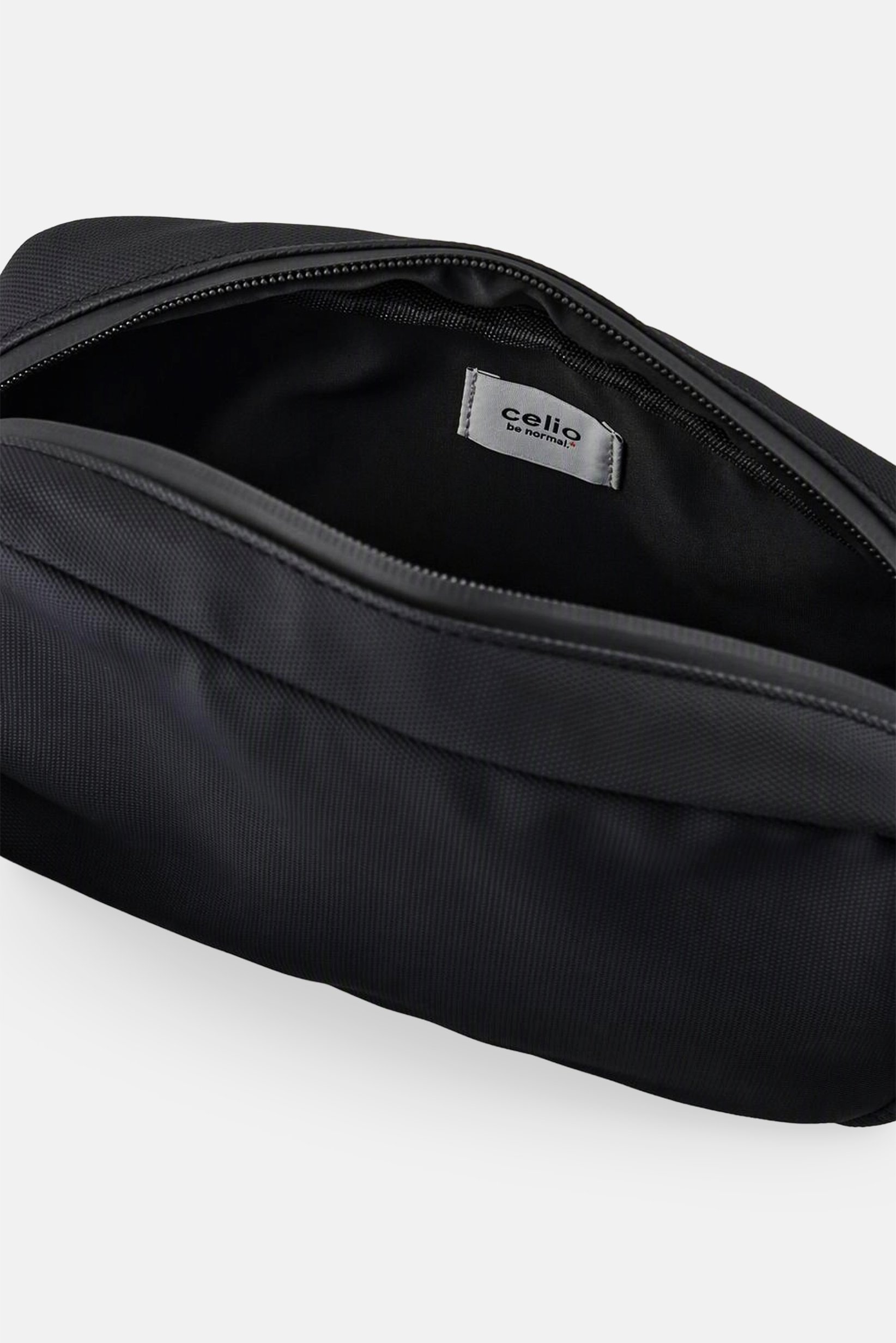 Men Plain Cross Body Bag, Black