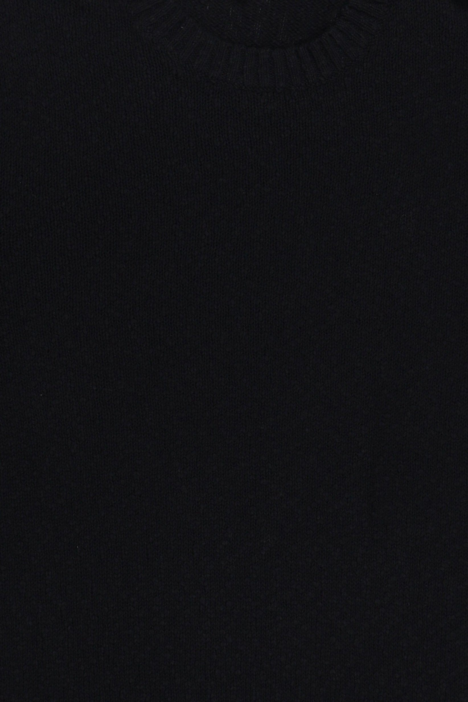 Men Crew Neck Textured Sweater, Black