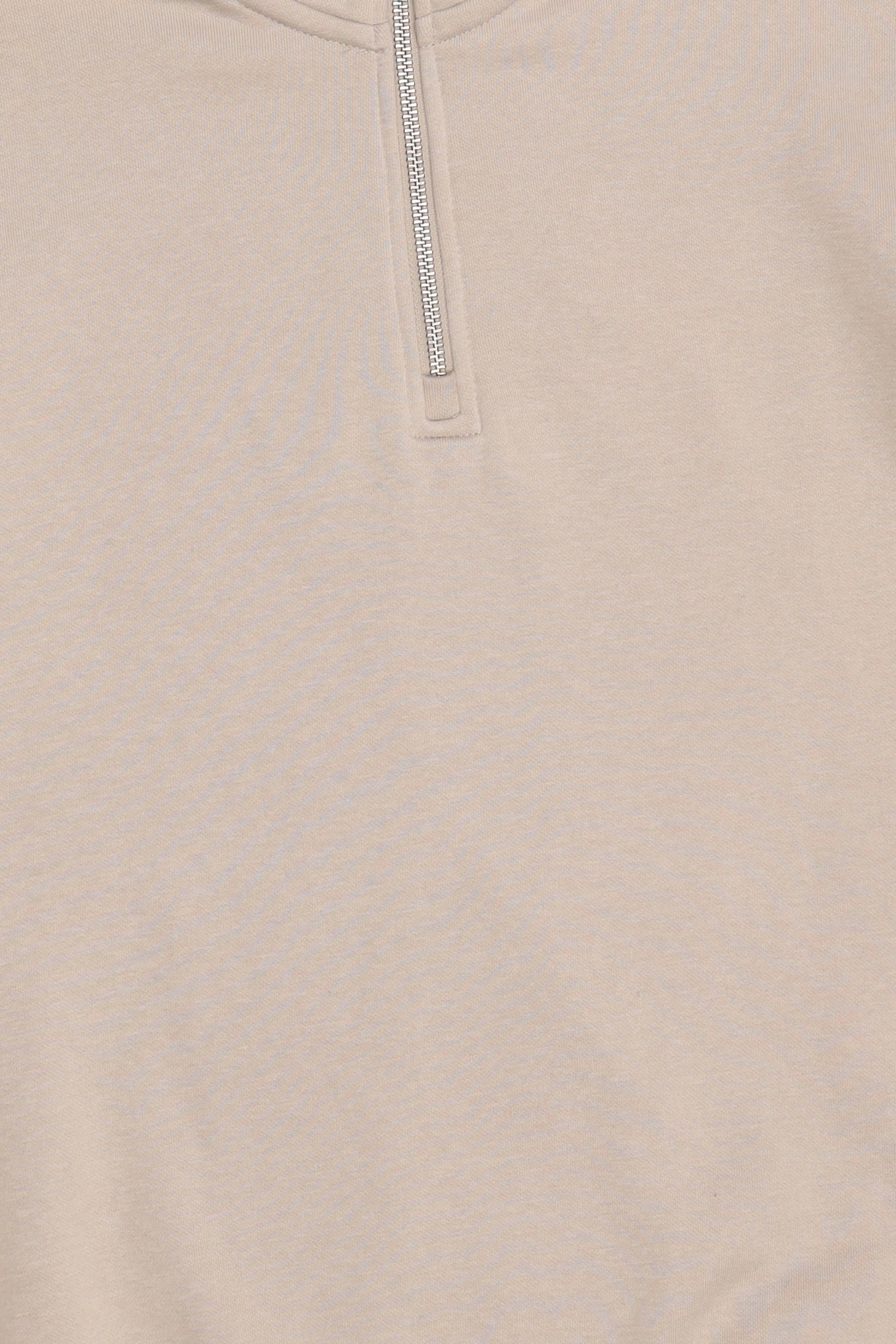 Men Long Sleeve Solid Sweatshirt, Beige