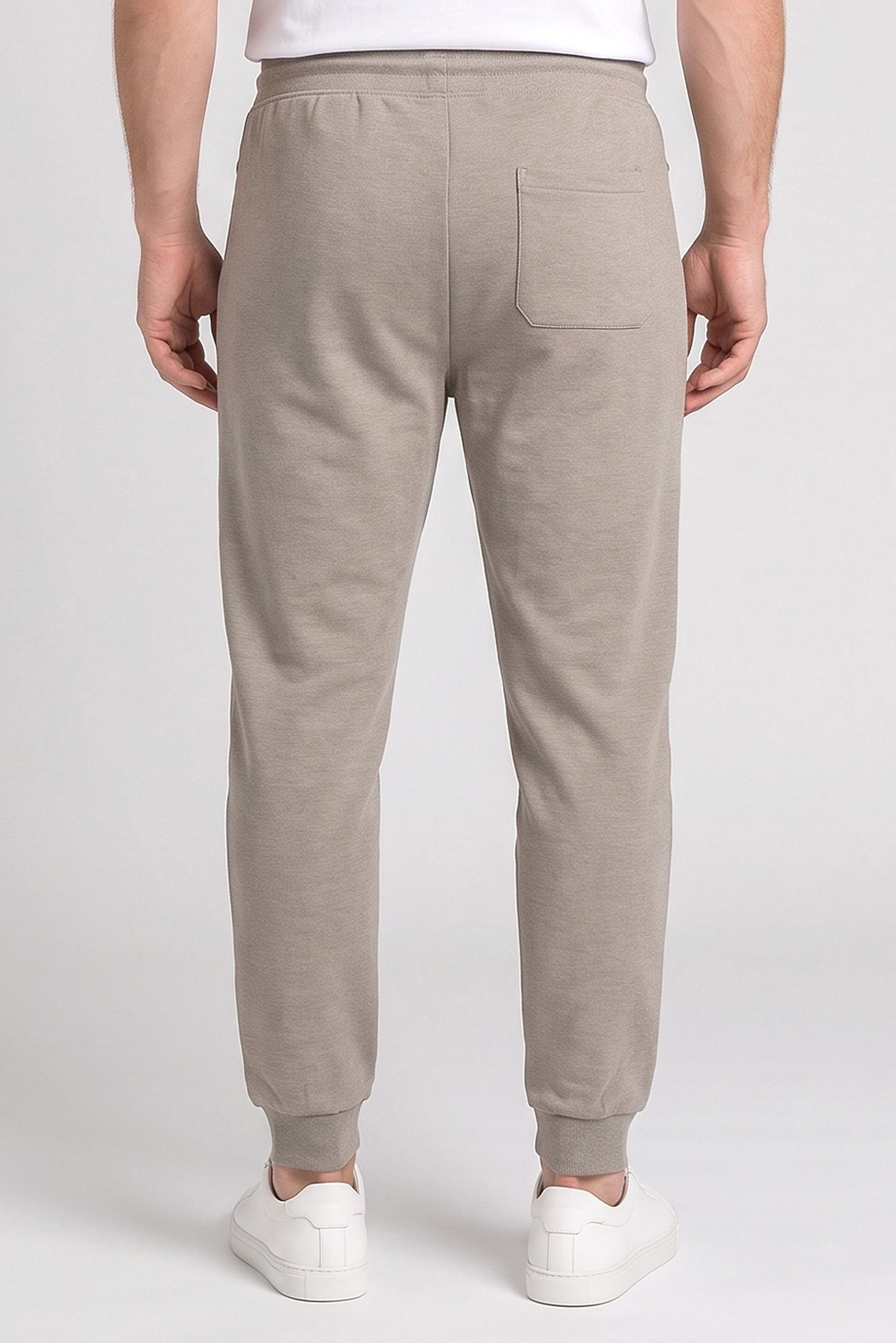 Men Regular Fit Textured Sweatpants, Taupe