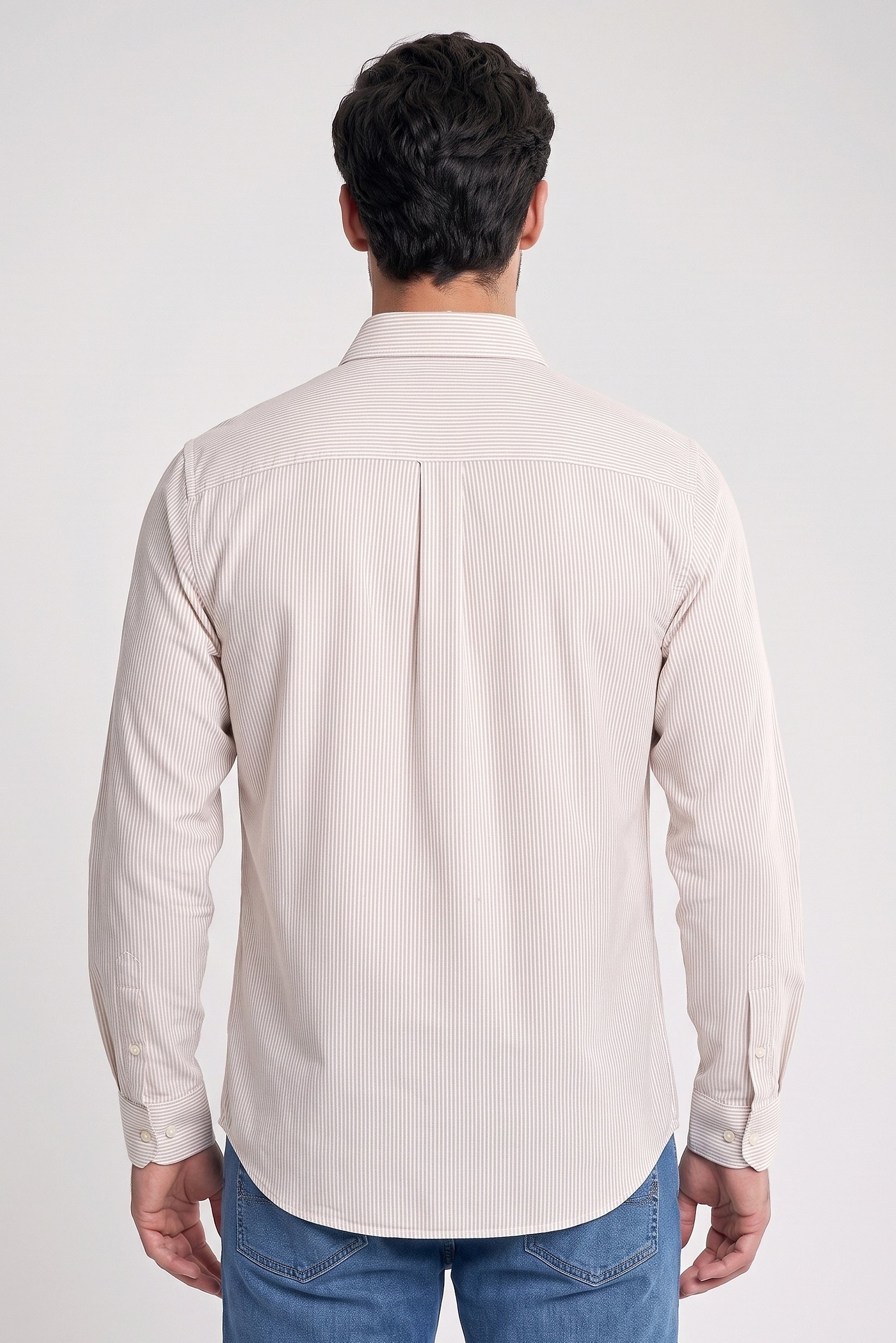 Men Loose Fit Stripe Long Sleeve Casual Shirt, Multicolor