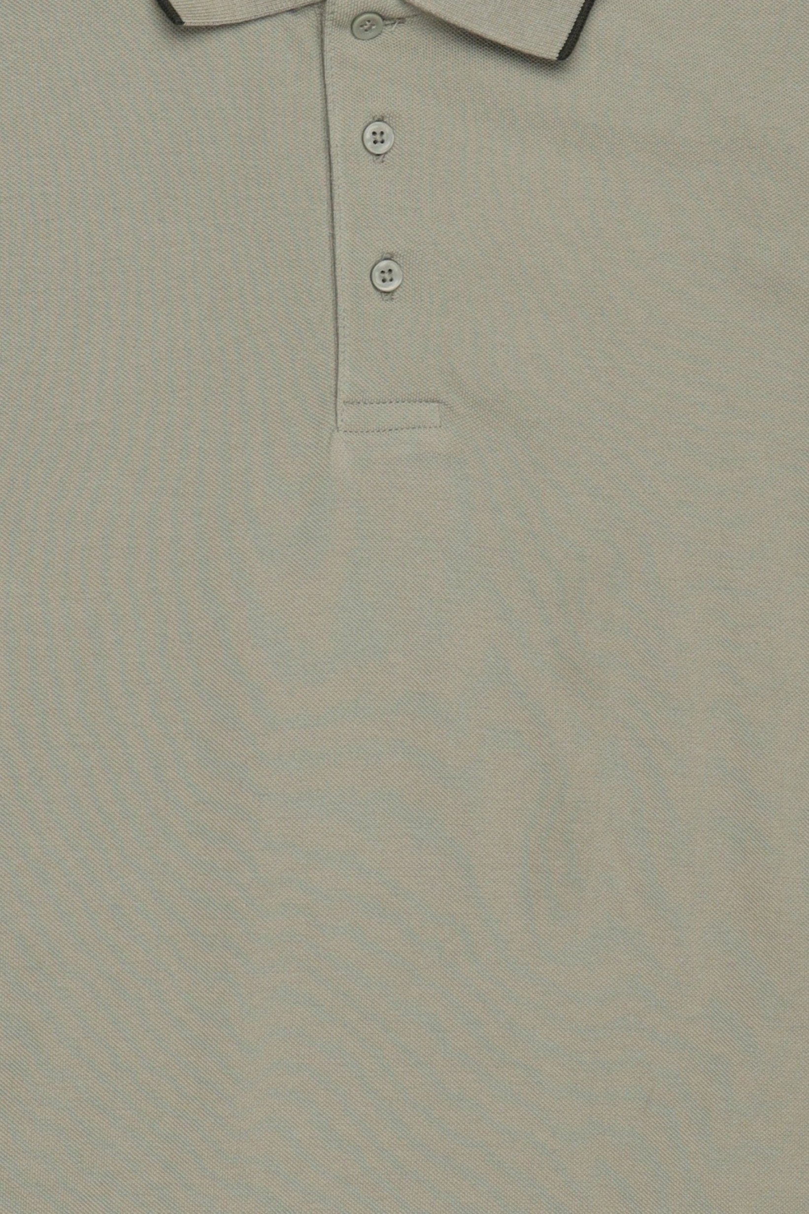 Men Regular Fit Solid Short Sleeve Polo Shirt, Light Olive