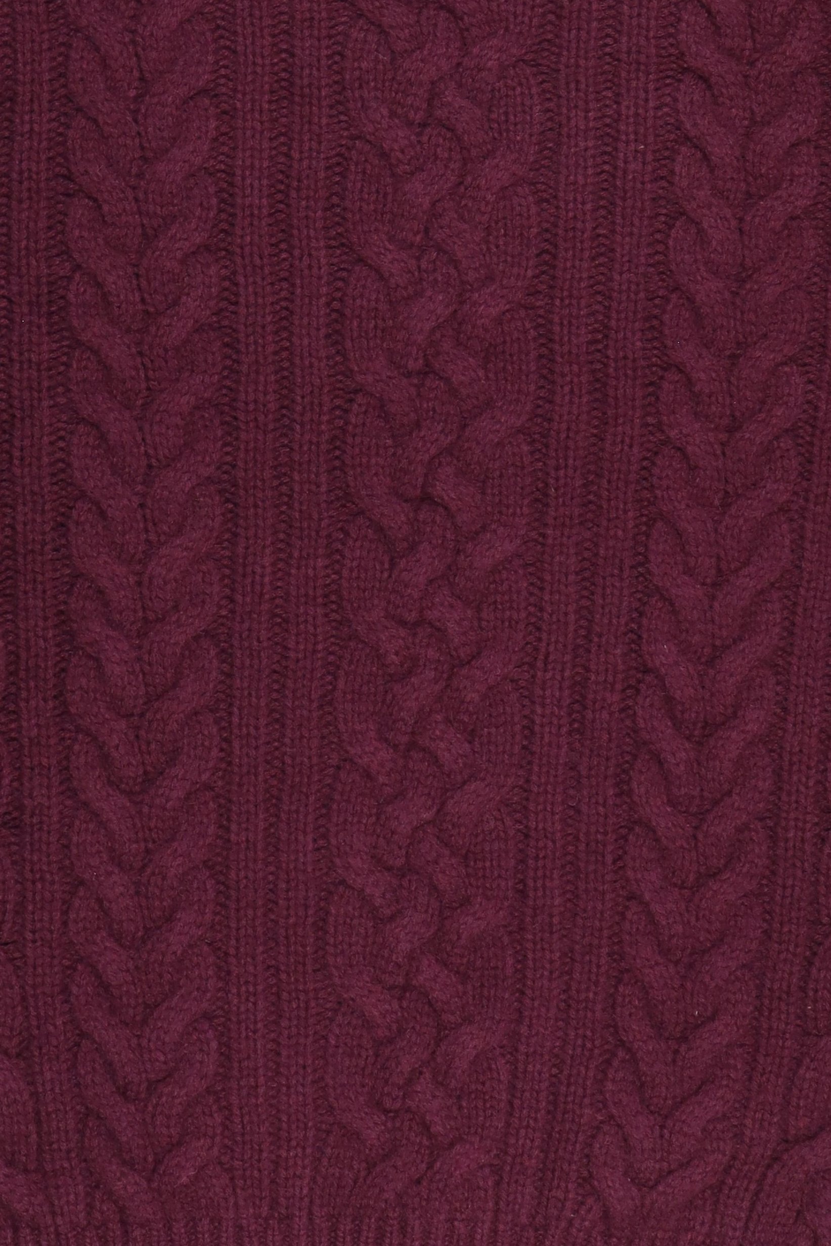 Men Crew Neck Cable Knit Sweater, Burgundy