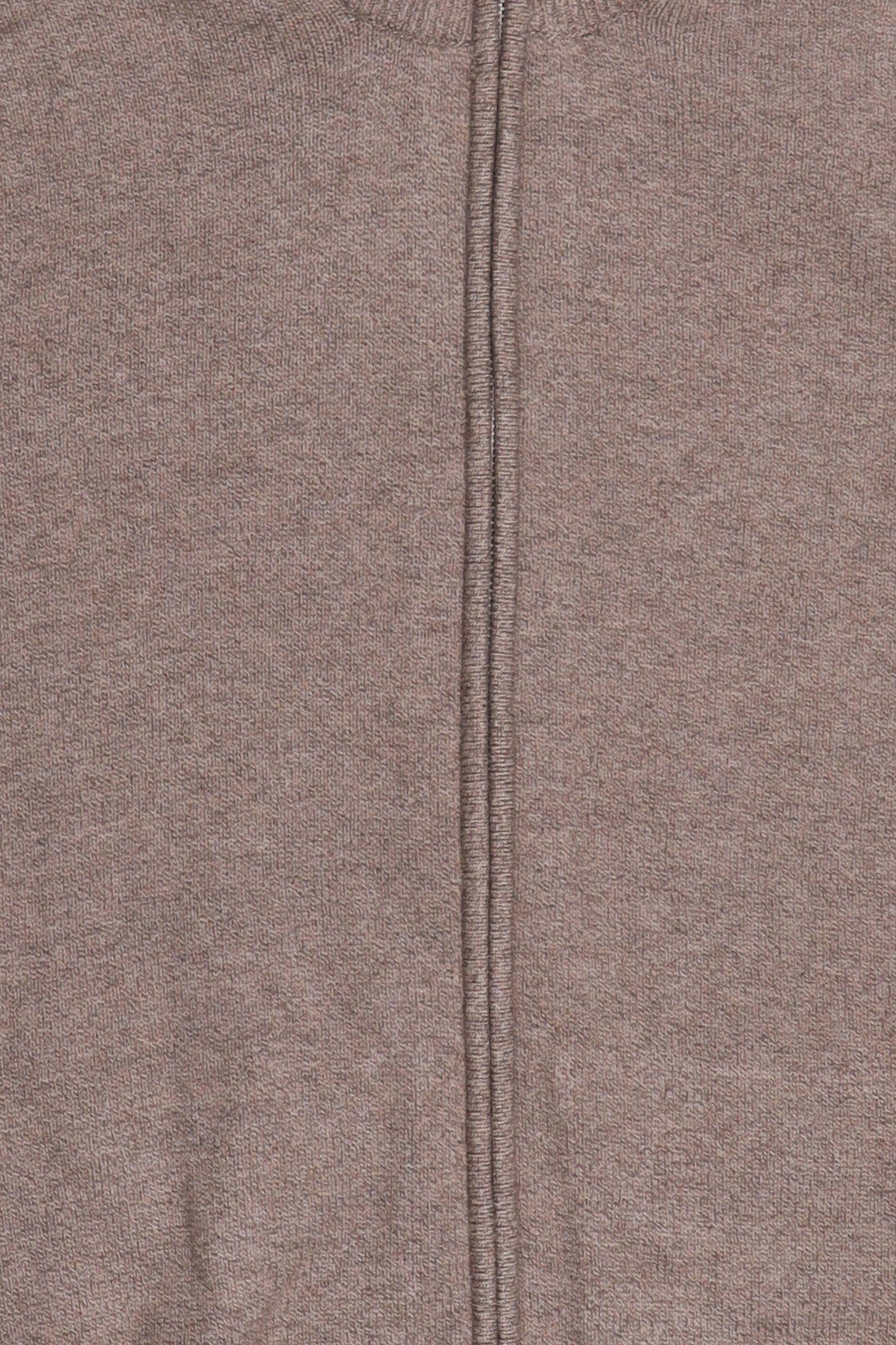 Men Crew Neck Knitted Cardigan, Beige