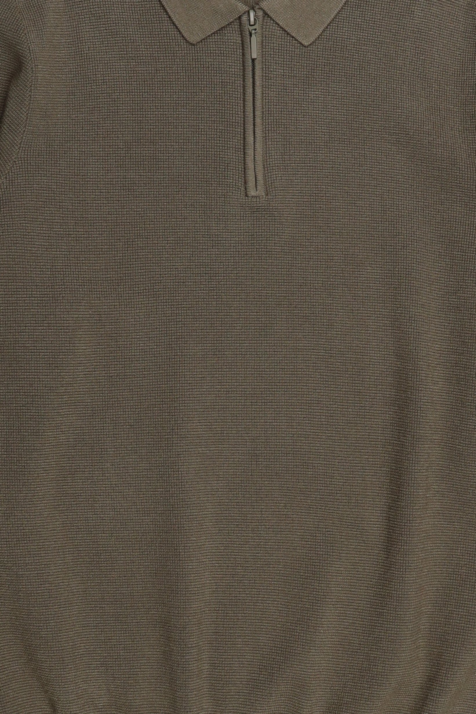 Men Spread Collar Knitted Sweater, Olive