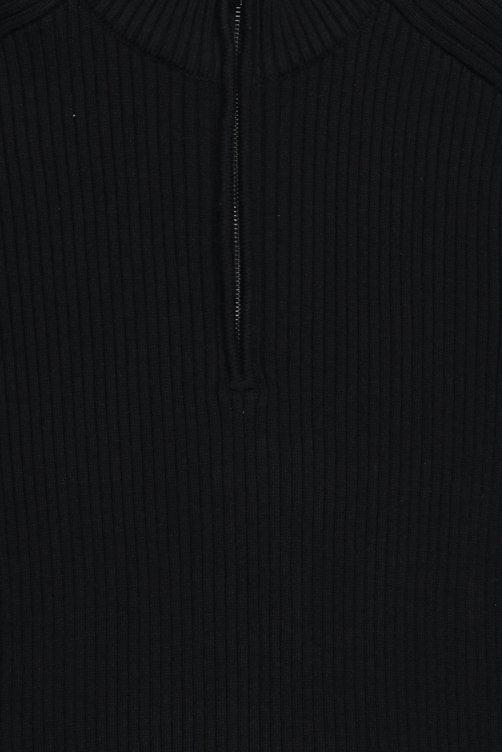 Men Mock Neck Knitted Sweater, Navy