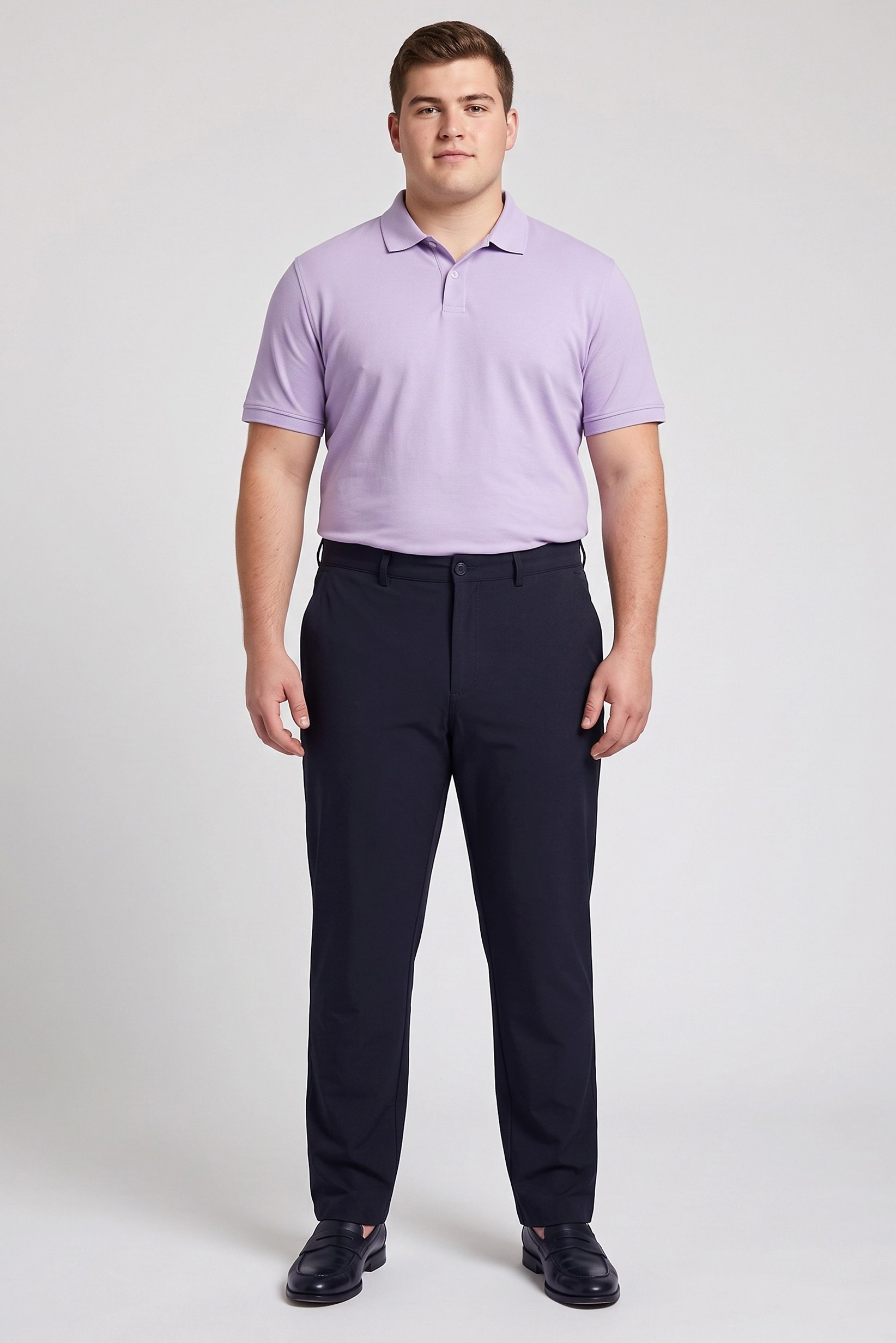 Men Slim Fit Plain Chino Pants, Deep Navy
